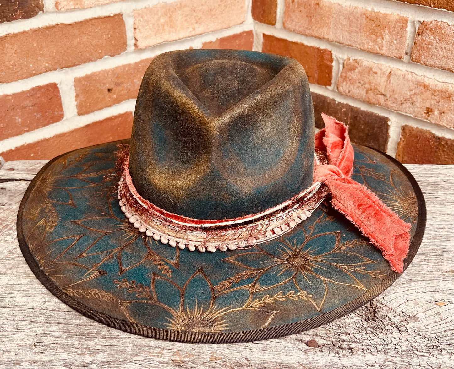 The Paisley - Hand Burned Hat