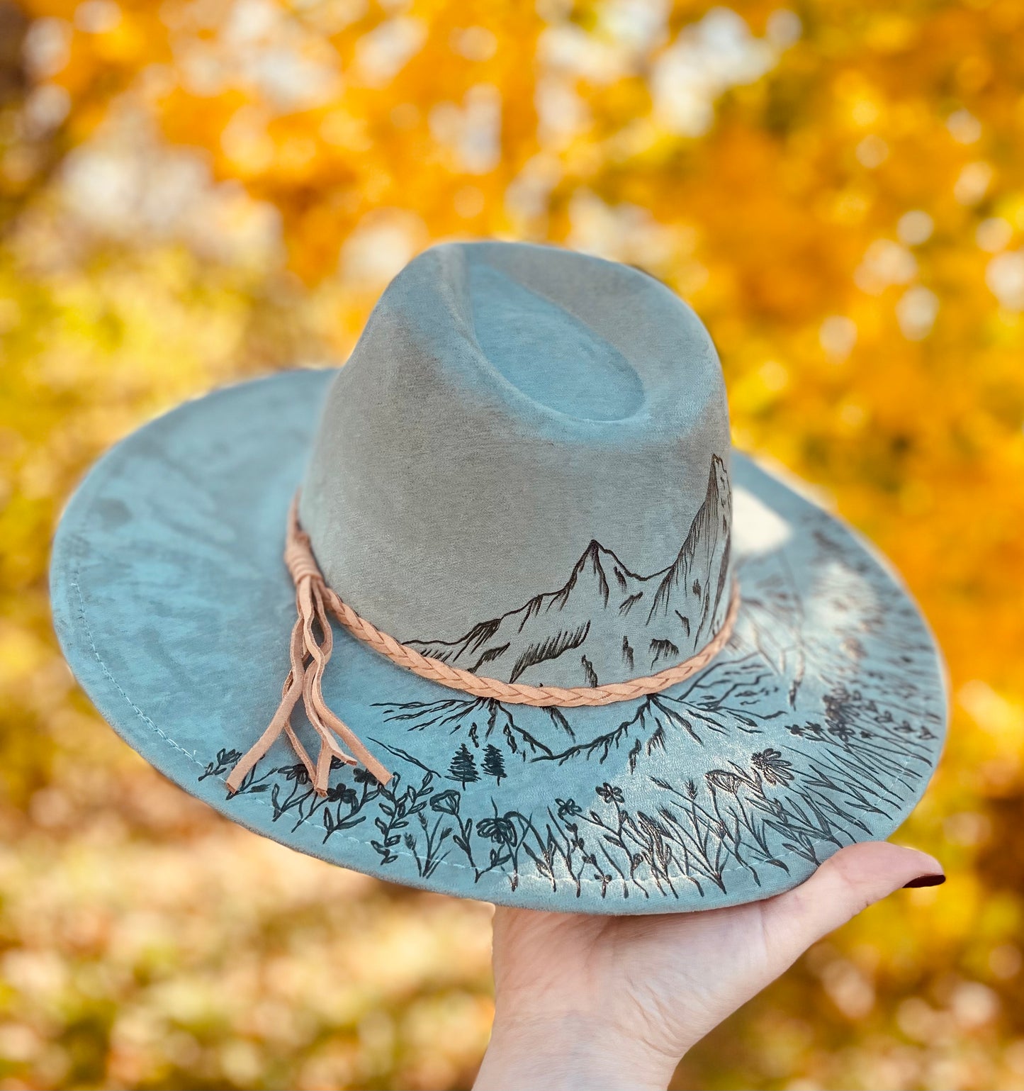 Sage Mountain Air - Hand Burned Hat