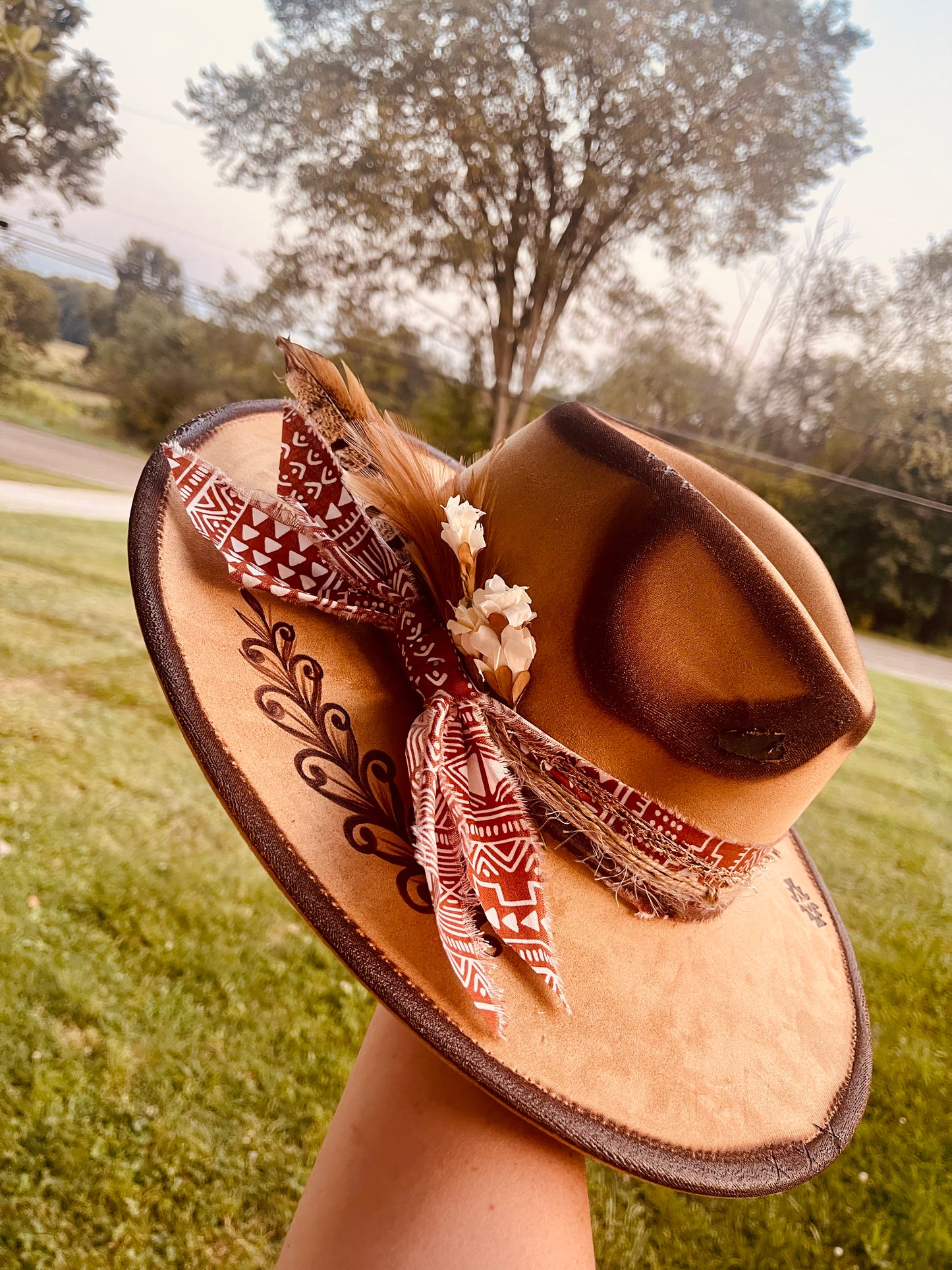 The County Fair- Hand Burned Hat