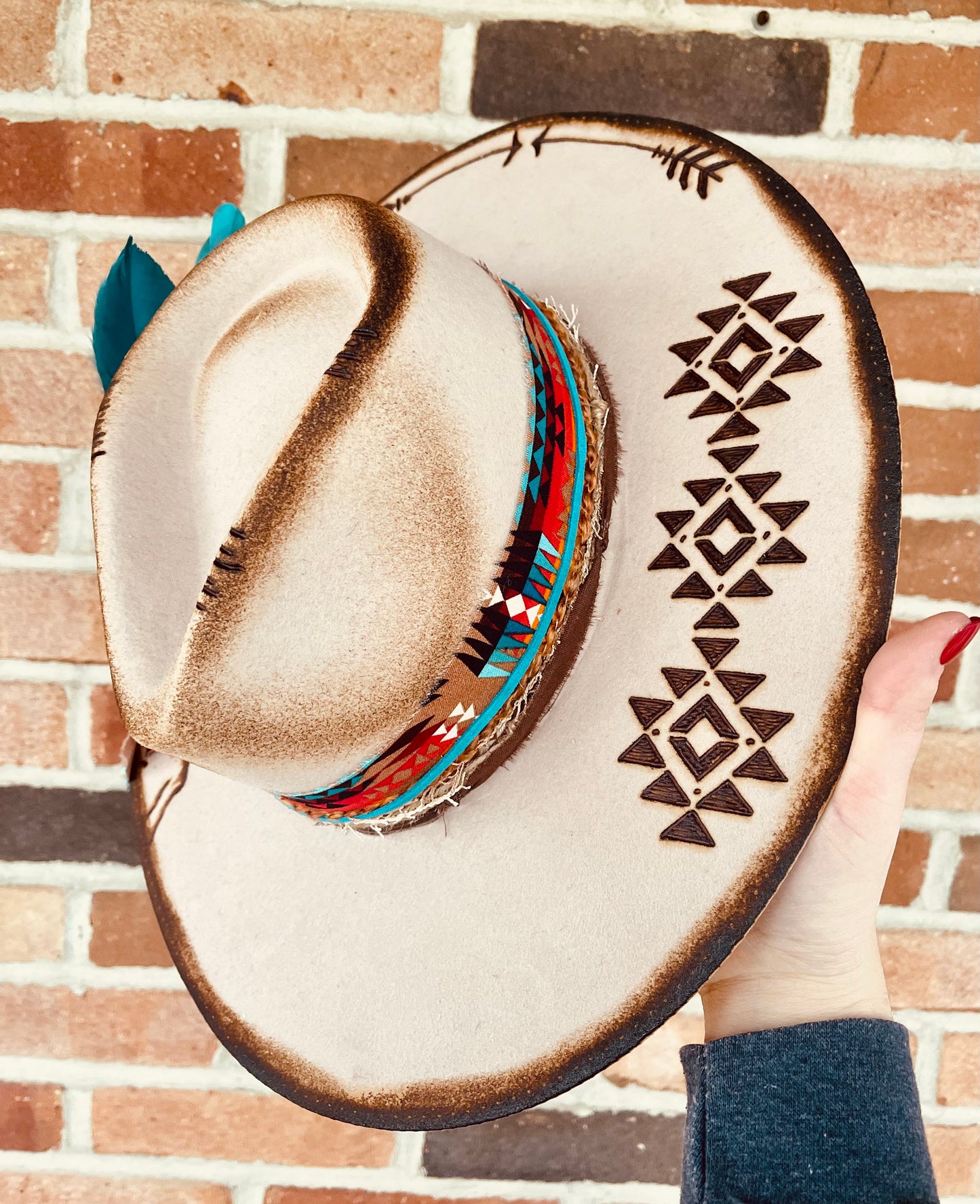 Aztec Dreamer Hand Burned Hat