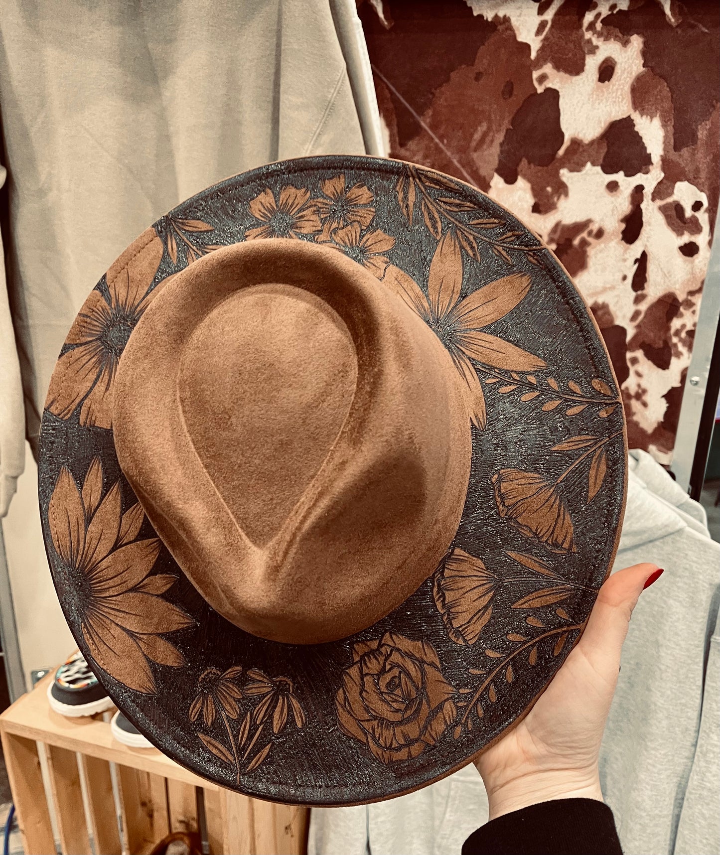 Reverse Burn- Hand Burned Hat