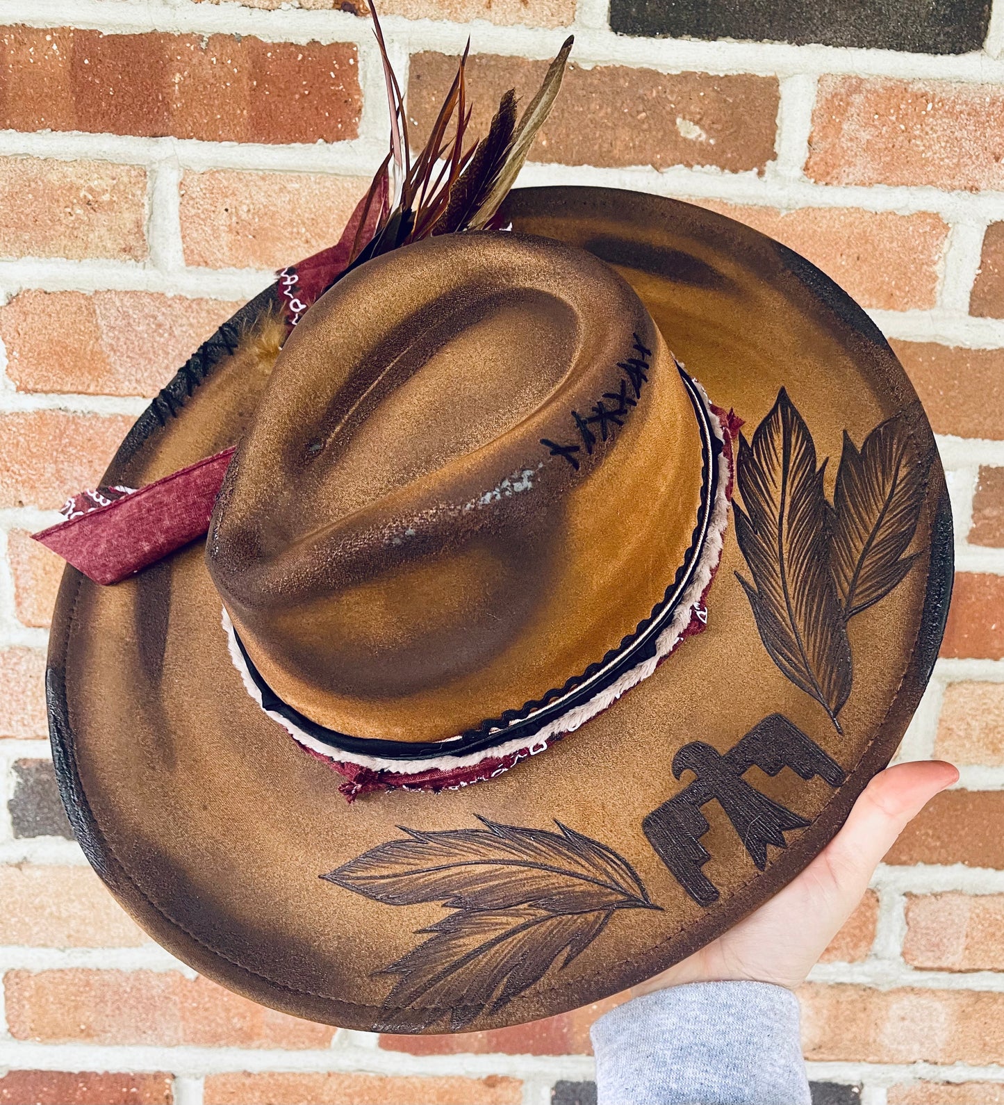 Dark Free Bird - Hand Burned Hat