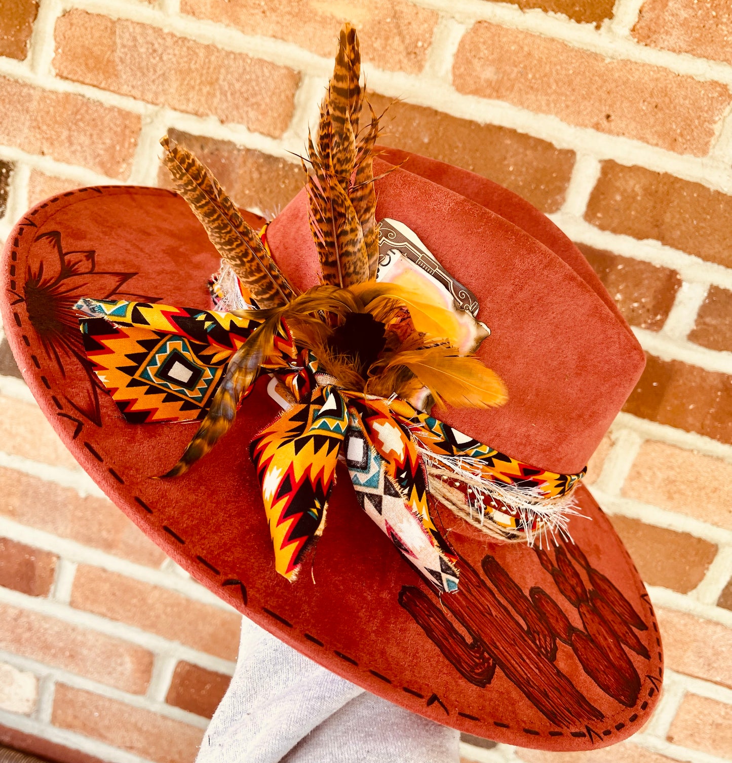 Sunset Stunner- Hand Burned Hat