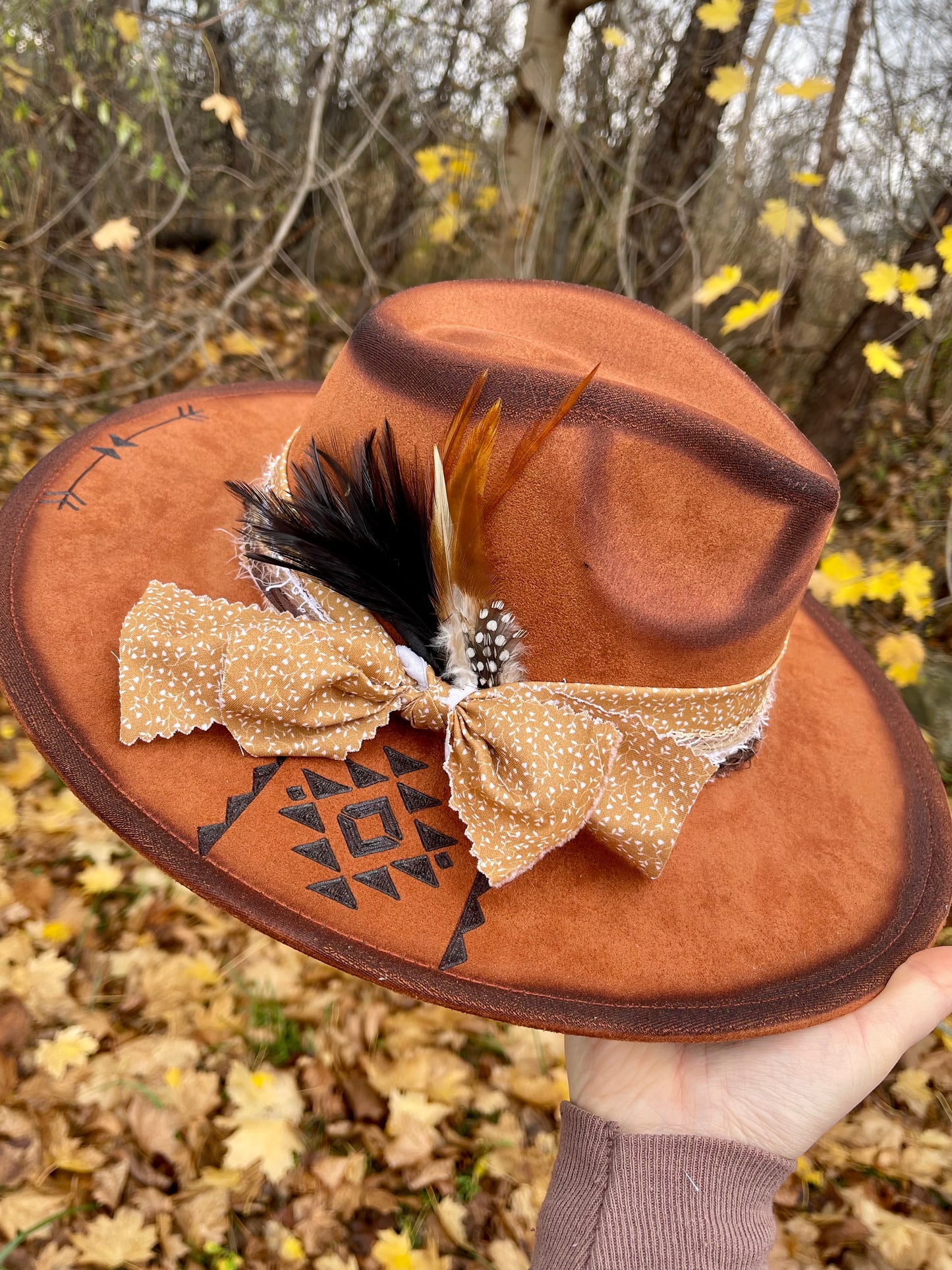 West Texas- Hand Burned Hat