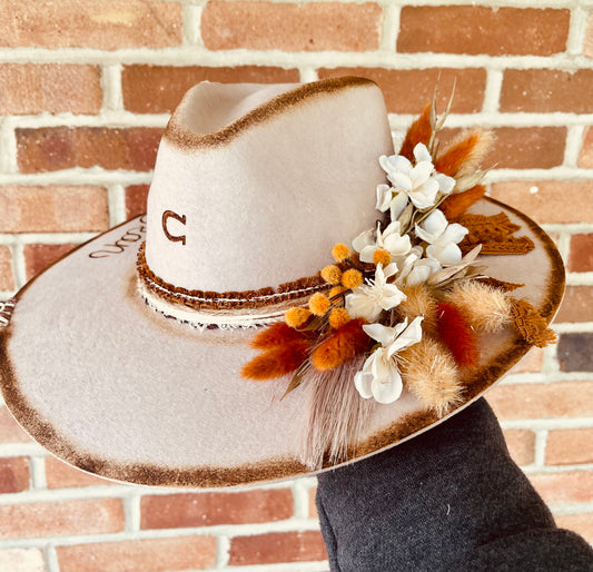 Not Your Average- Hand Burned Hat