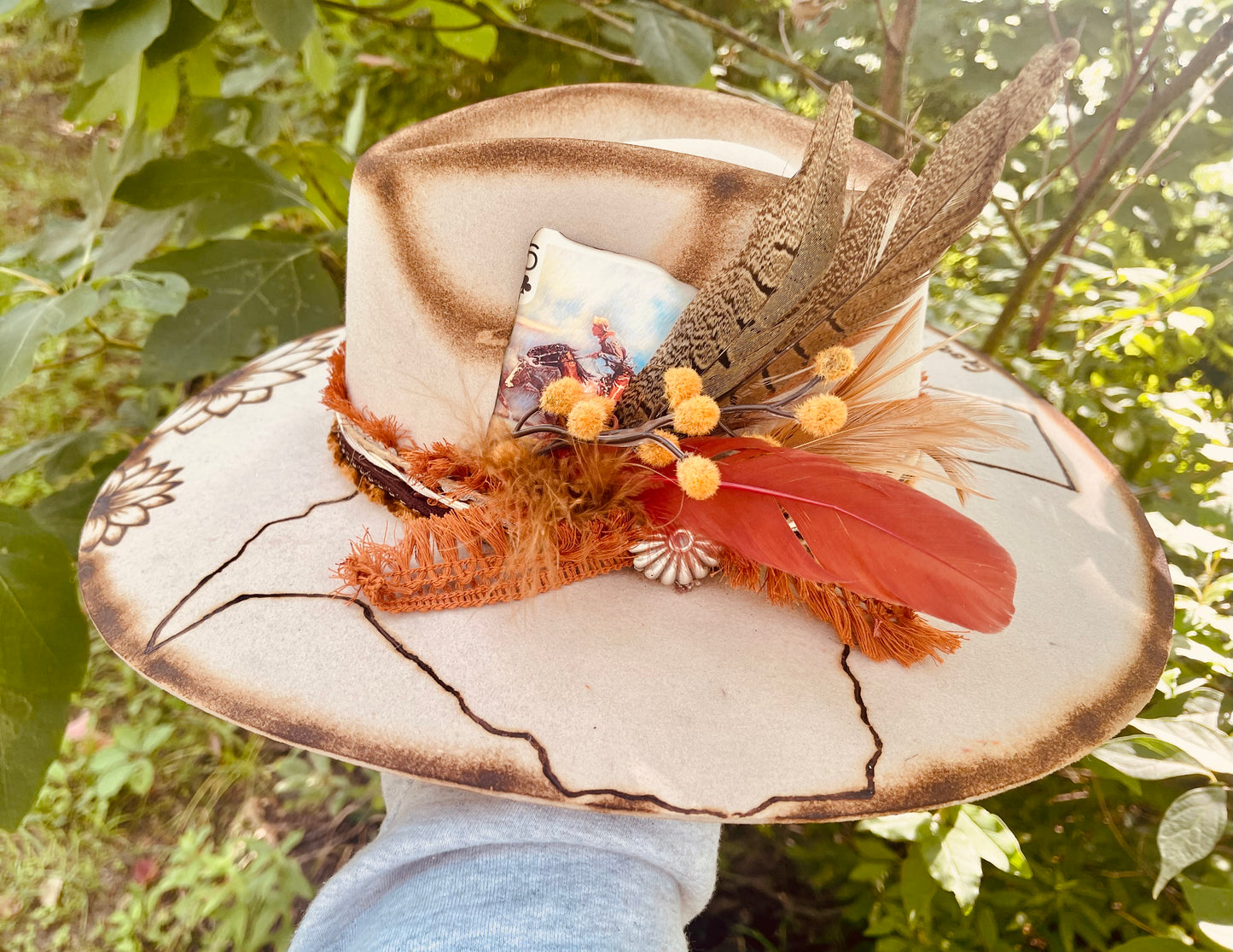 The Lonestar State- Hand Burned Hat