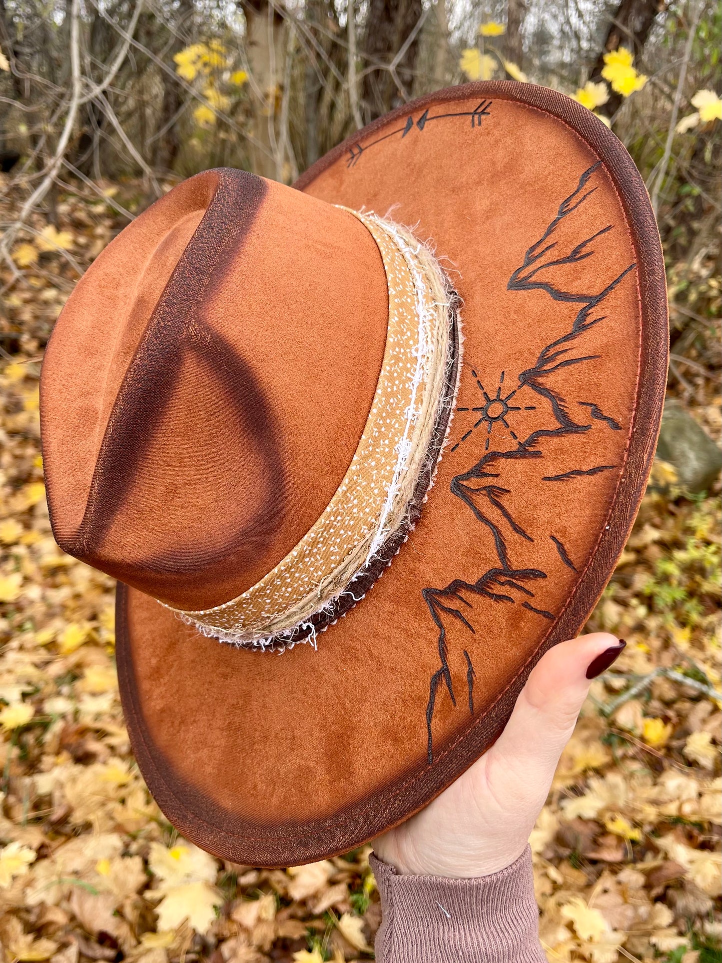 West Texas- Hand Burned Hat