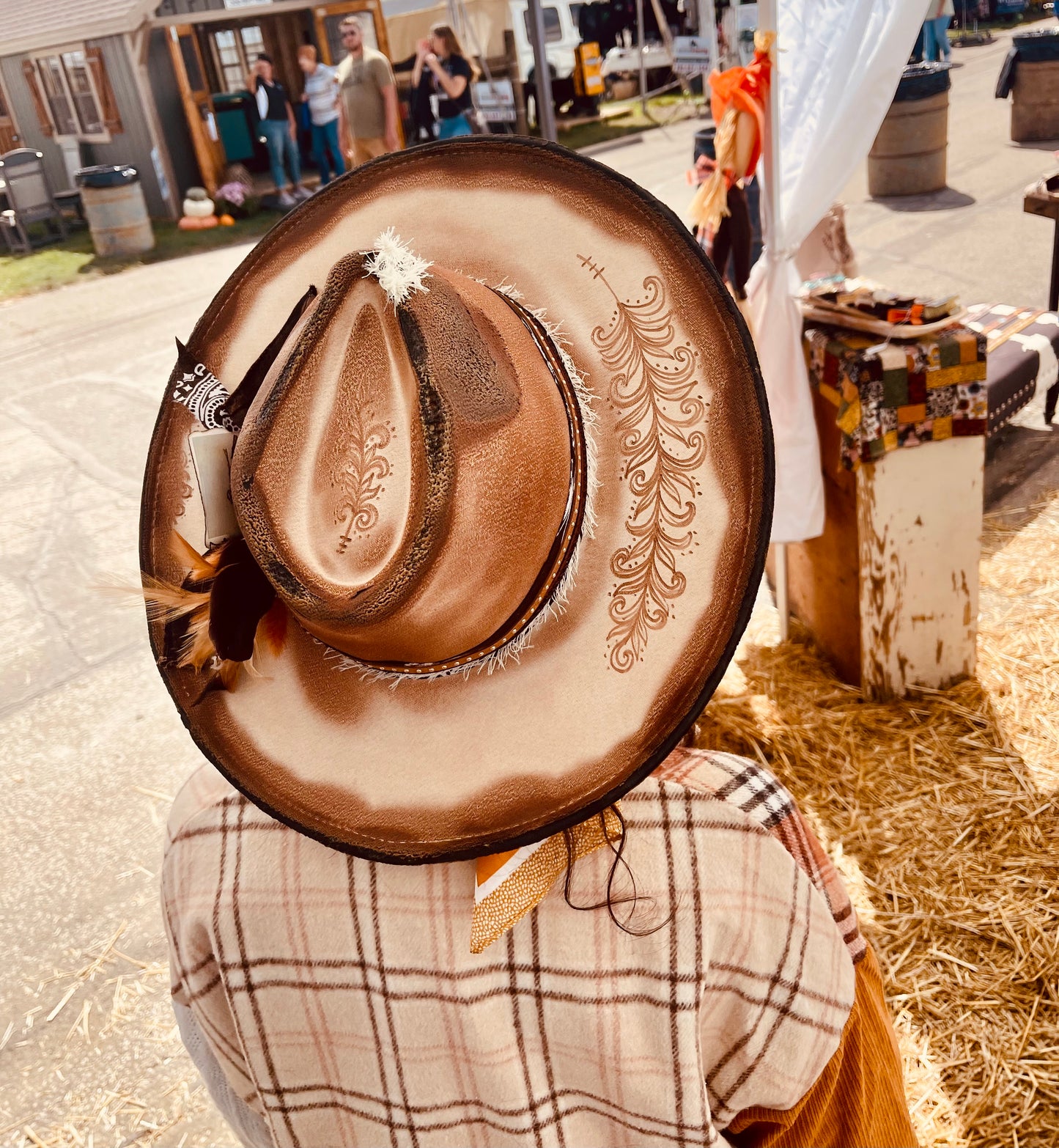 Caught on Fire- Hand Burned Hat