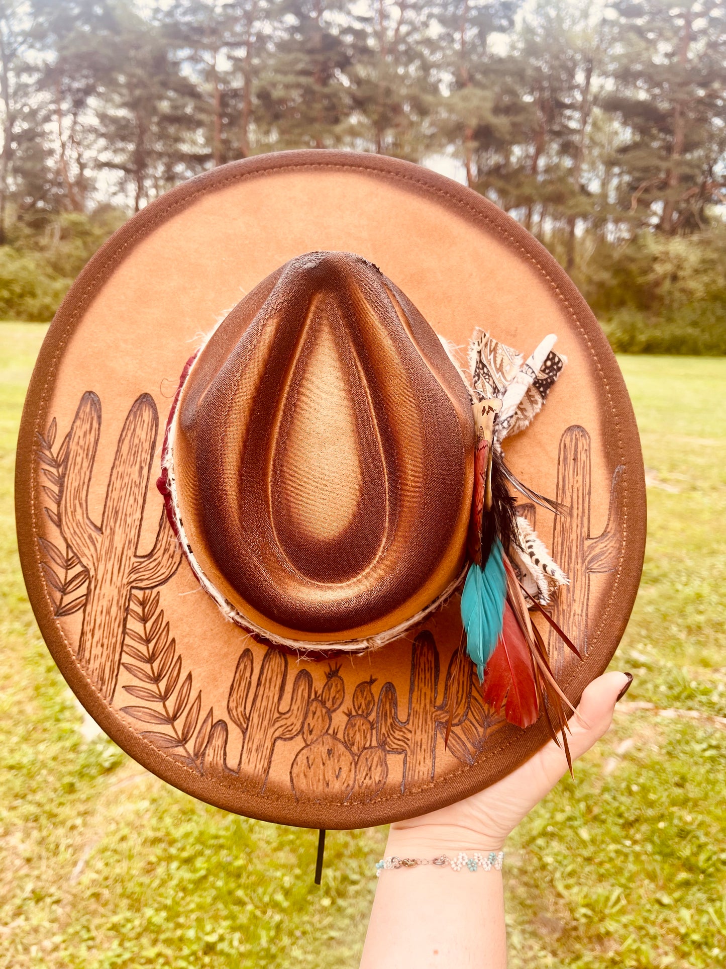 New Mexico Summer - Hand Burned Hat