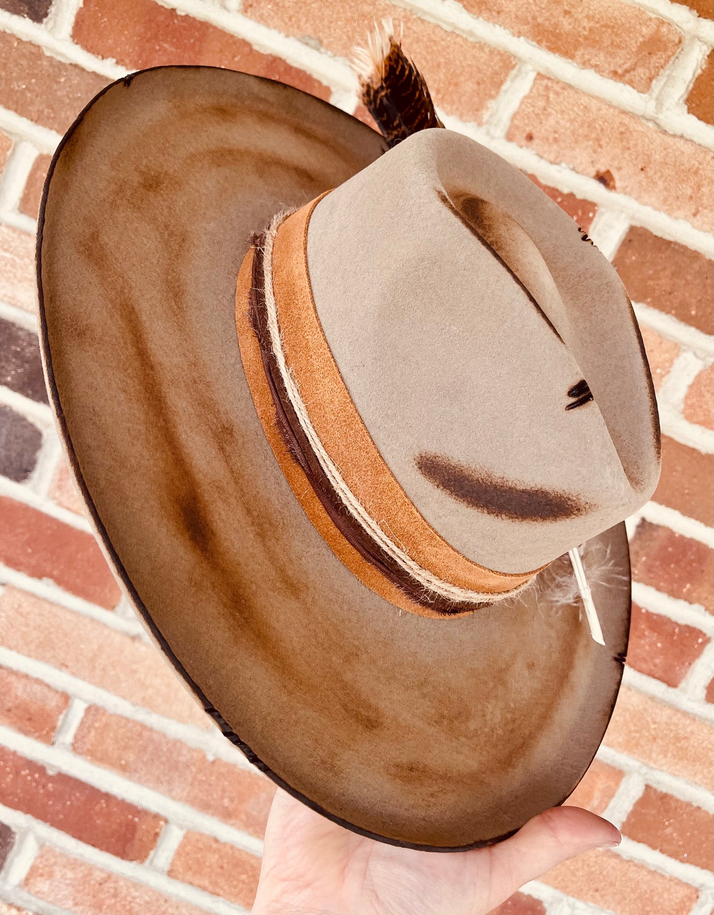 Whiskey Ridge Hand Burned Hat