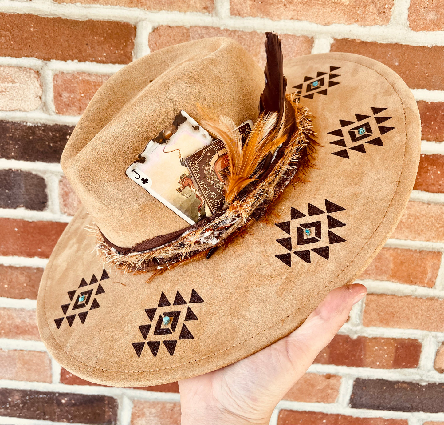 Camel Free Bird- Hand Burned Hat