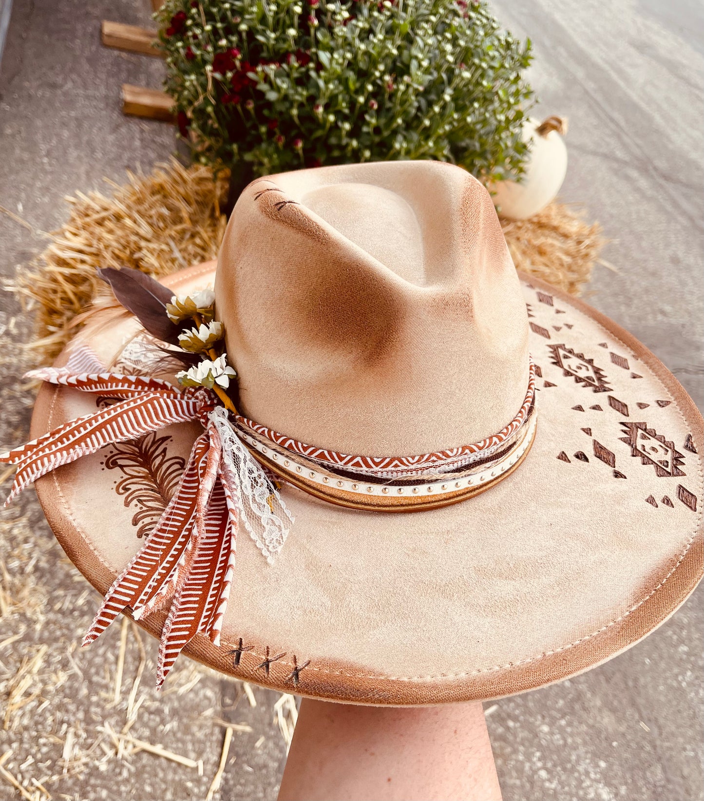 The County Fair- Hand Burned Hat