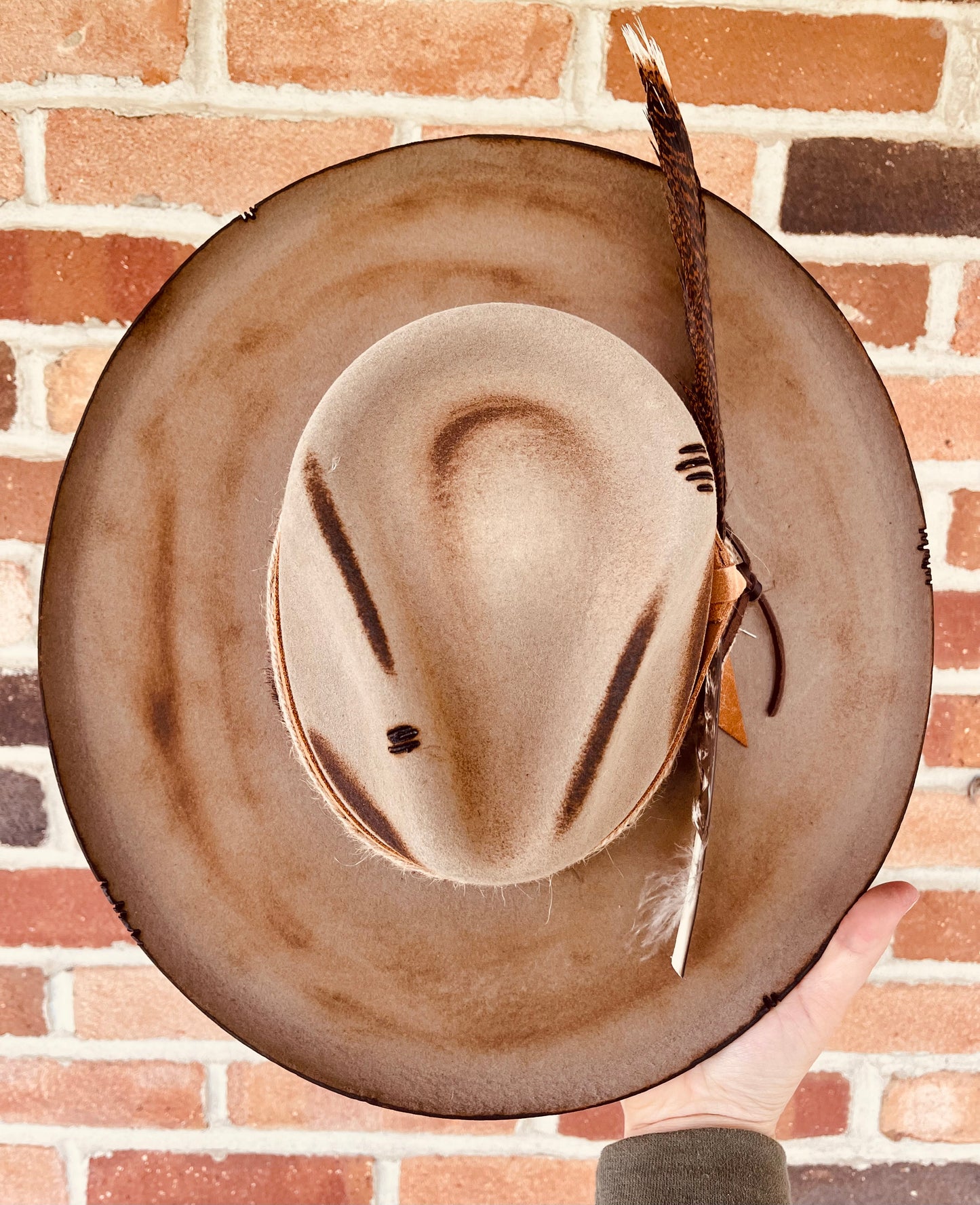 Whiskey Ridge Hand Burned Hat