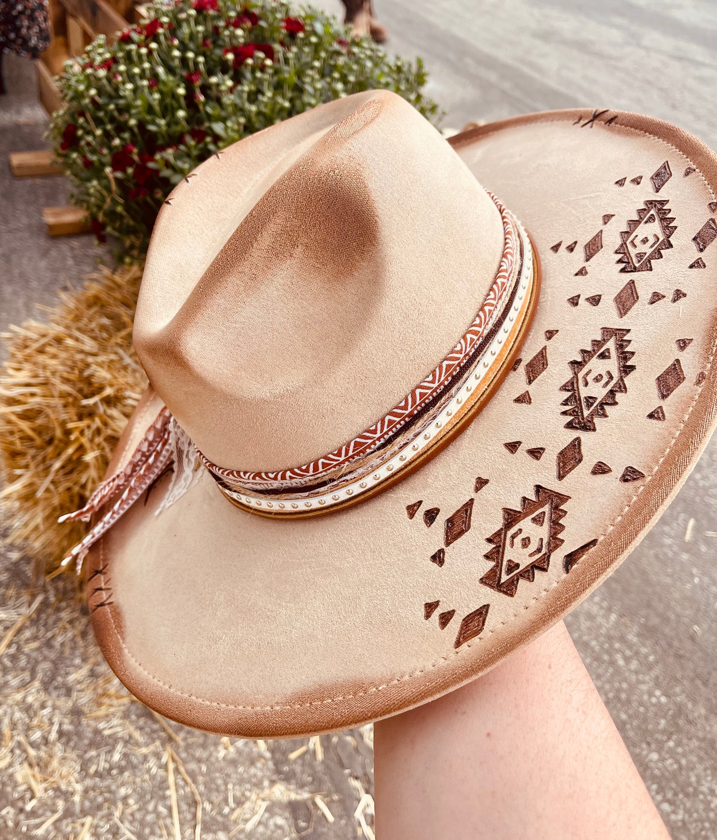 The County Fair- Hand Burned Hat