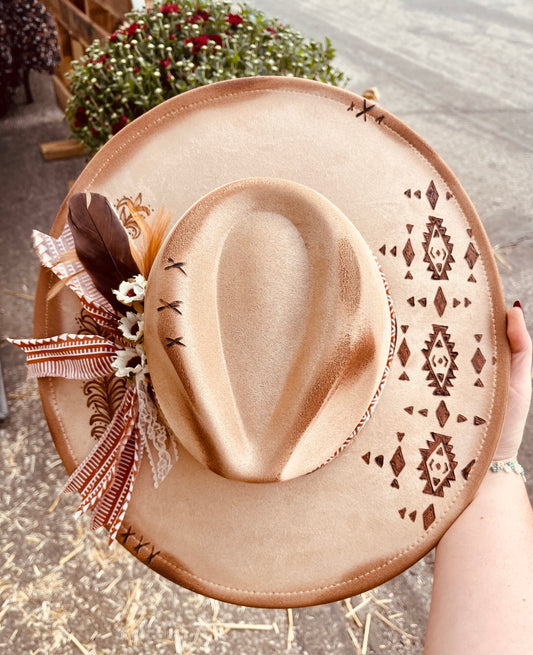 The County Fair- Hand Burned Hat