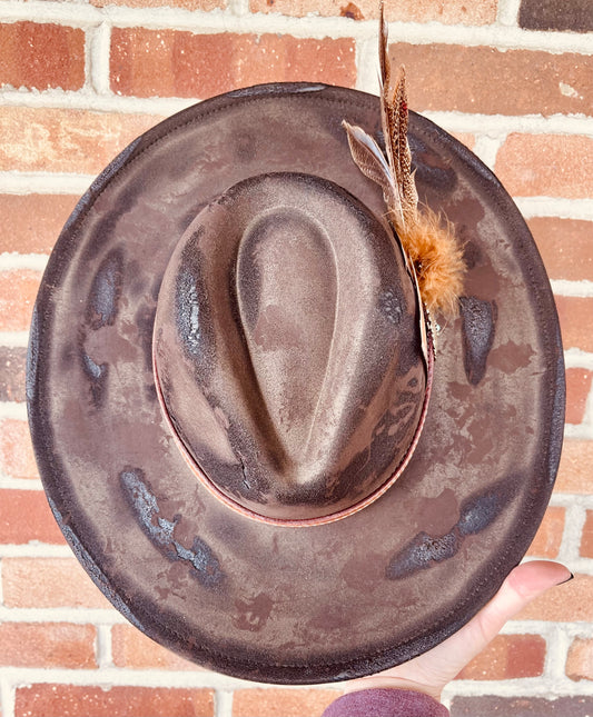 Phoenix- Hand Burned Hat