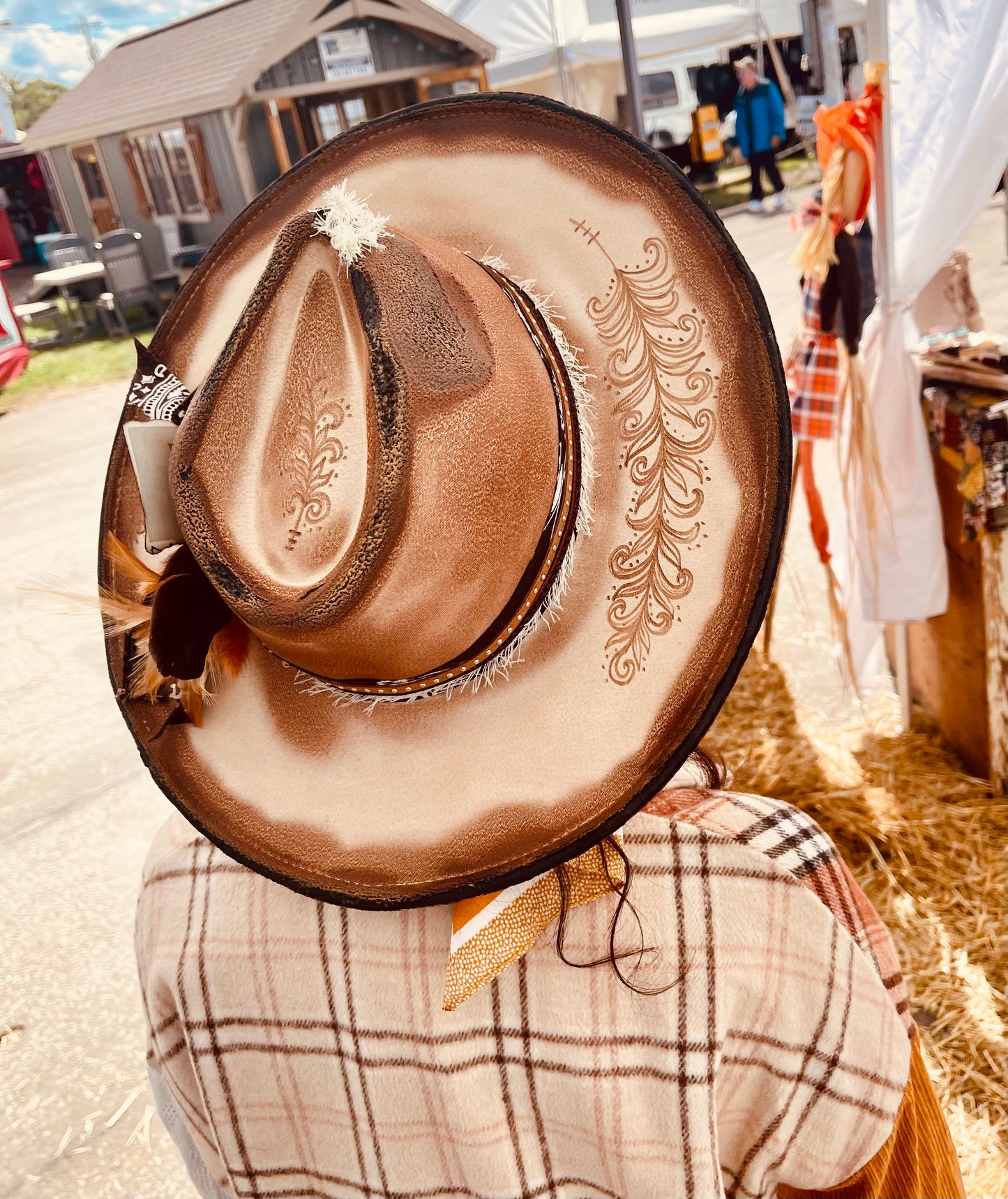 Caught on Fire- Hand Burned Hat