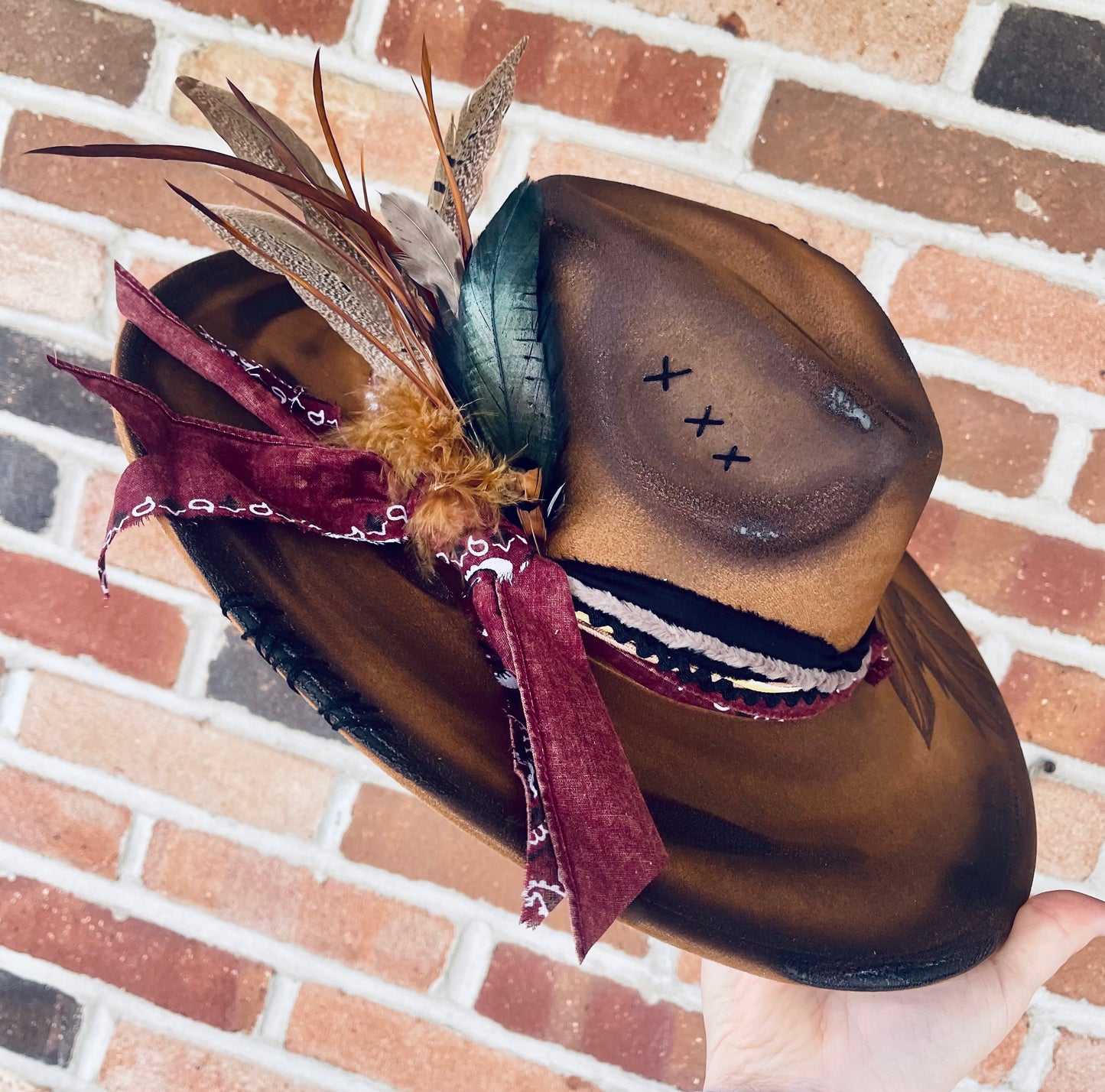 Dark Free Bird - Hand Burned Hat