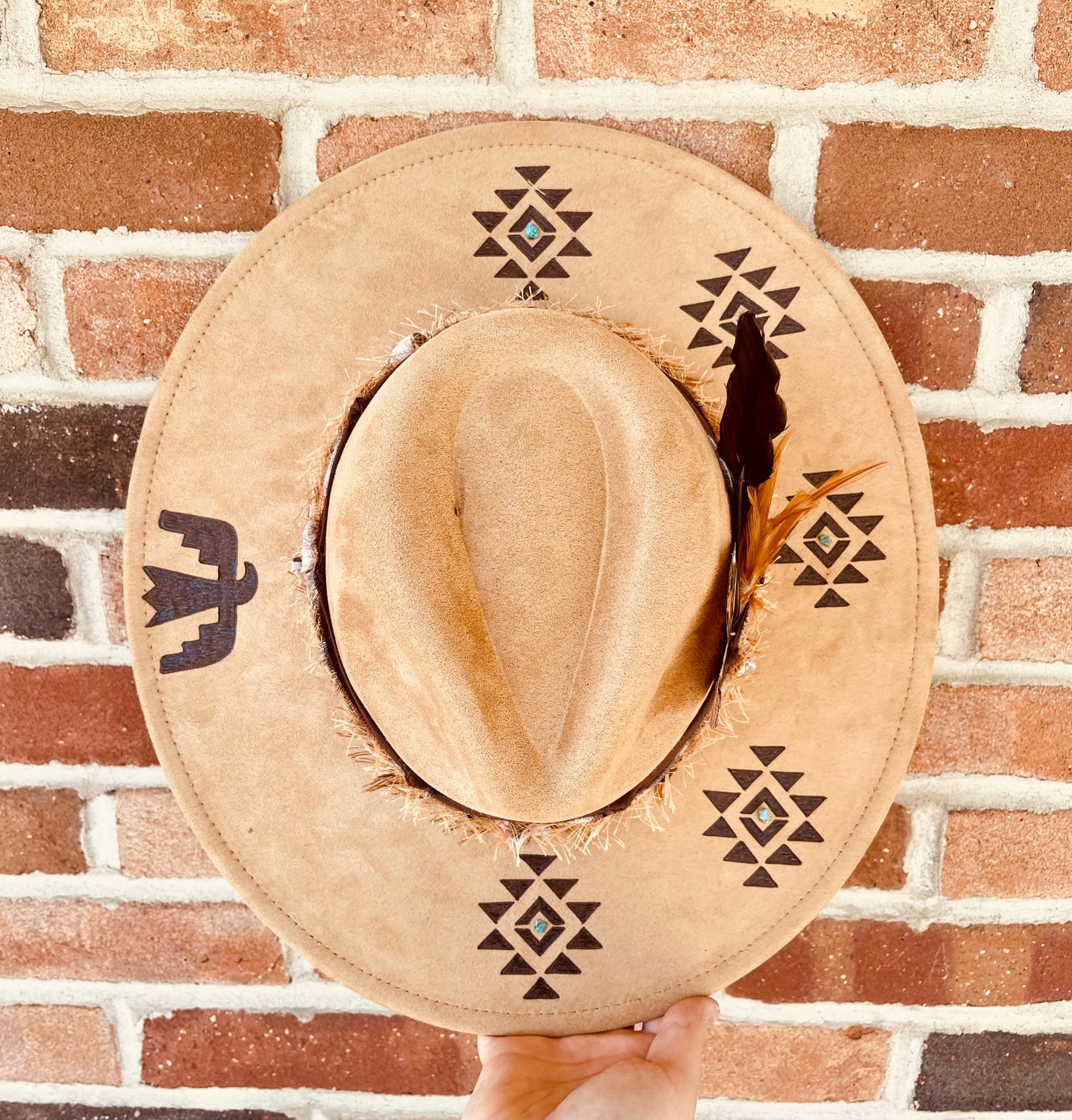 Camel Free Bird- Hand Burned Hat