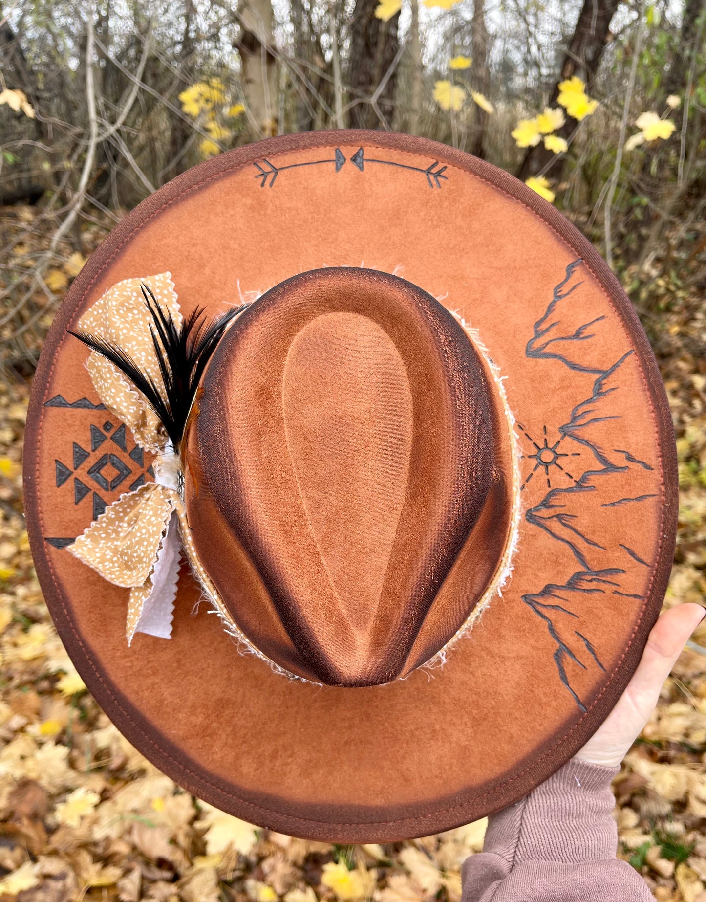 West Texas- Hand Burned Hat