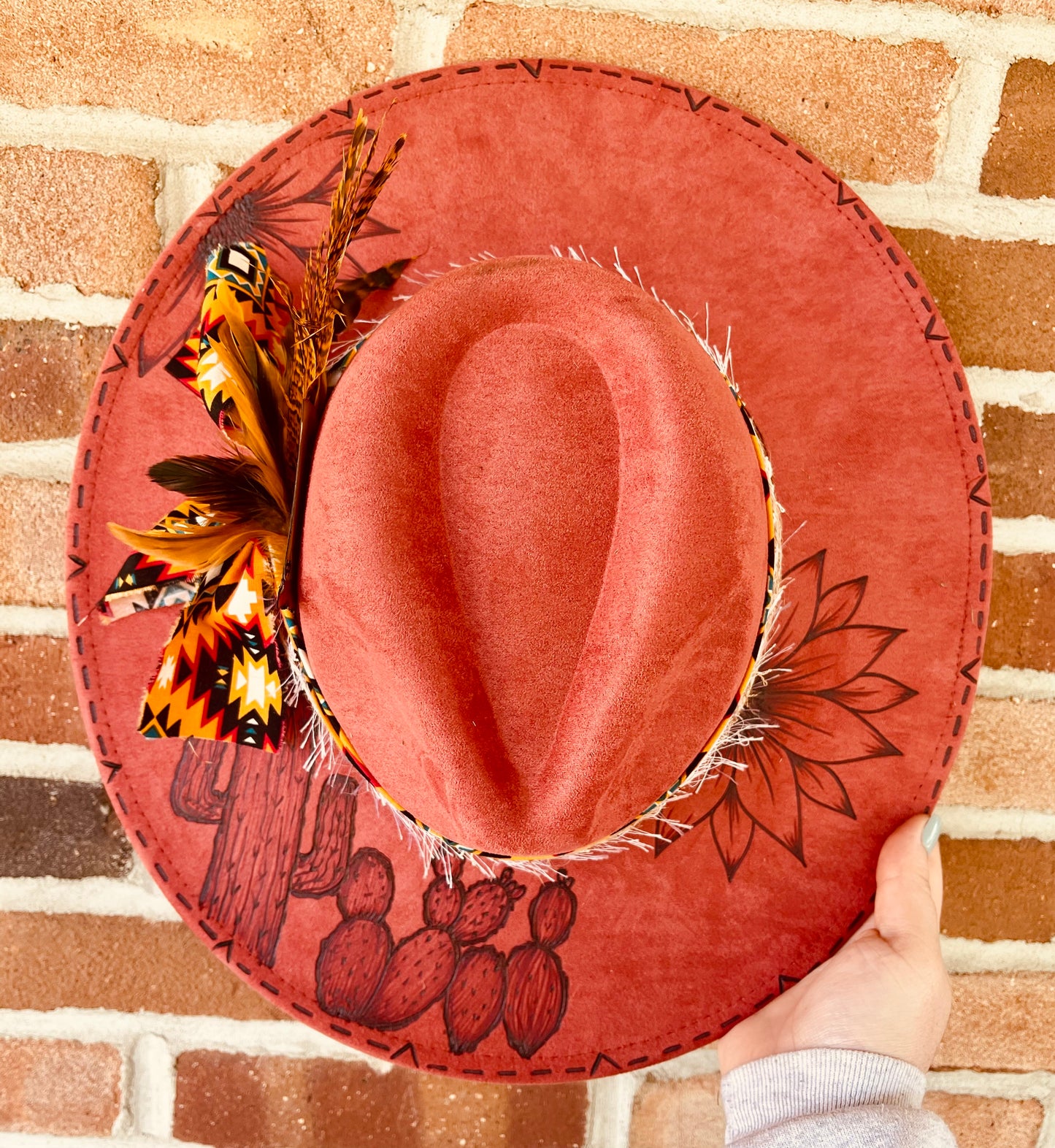 Sunset Stunner- Hand Burned Hat