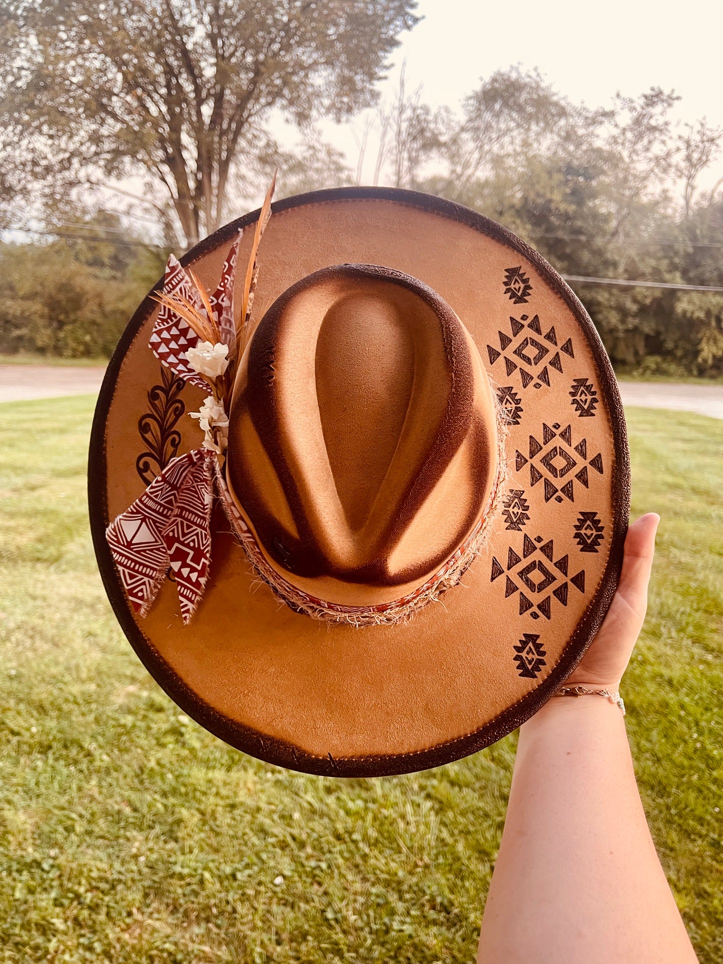 The County Fair- Hand Burned Hat