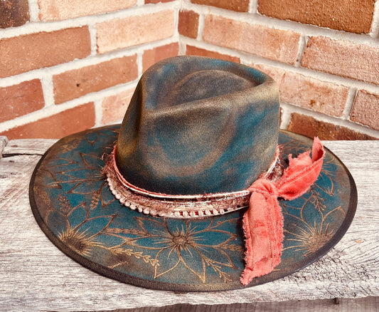 The Paisley - Hand Burned Hat