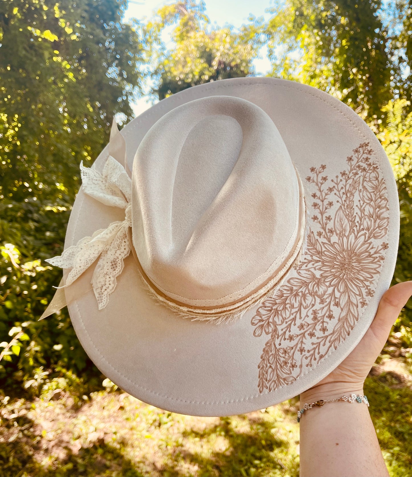 Something New- Hand Burned Hat