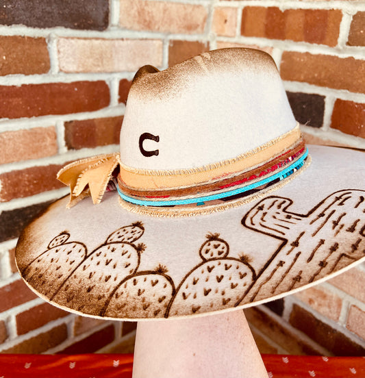 Prickly as You - Hand Burned Hat