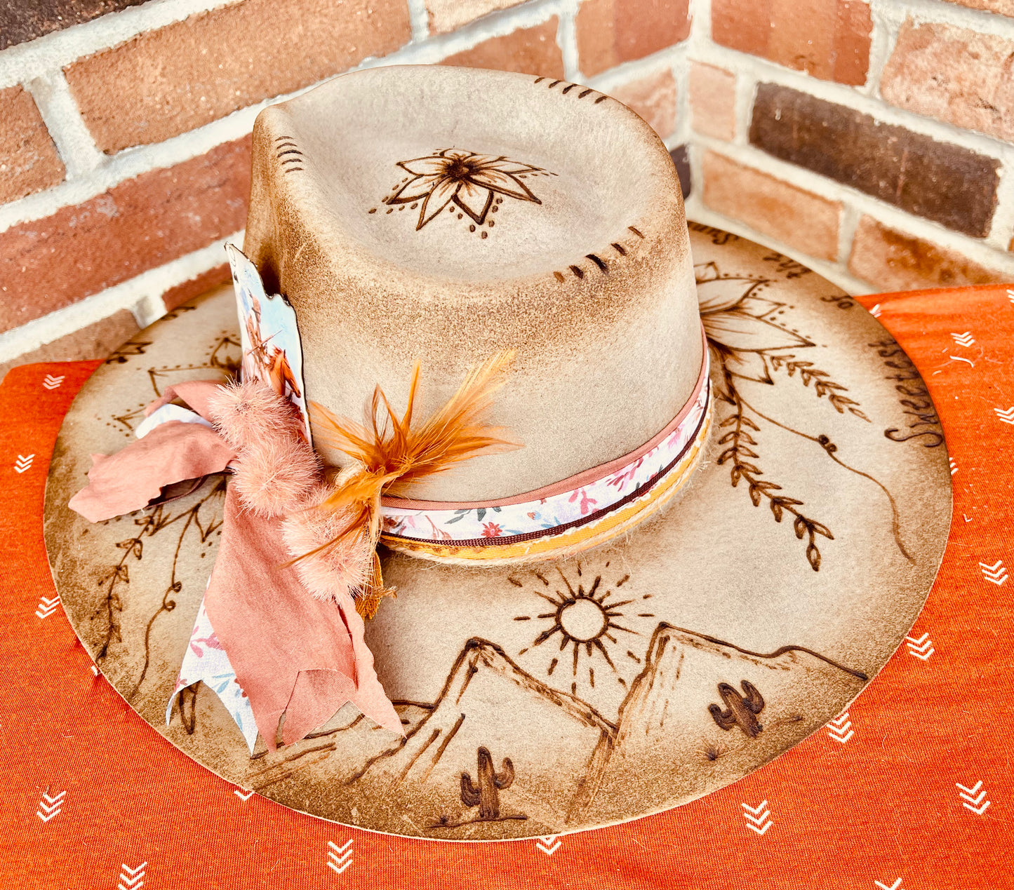 You are my Sunshine- Hand Burned Hat