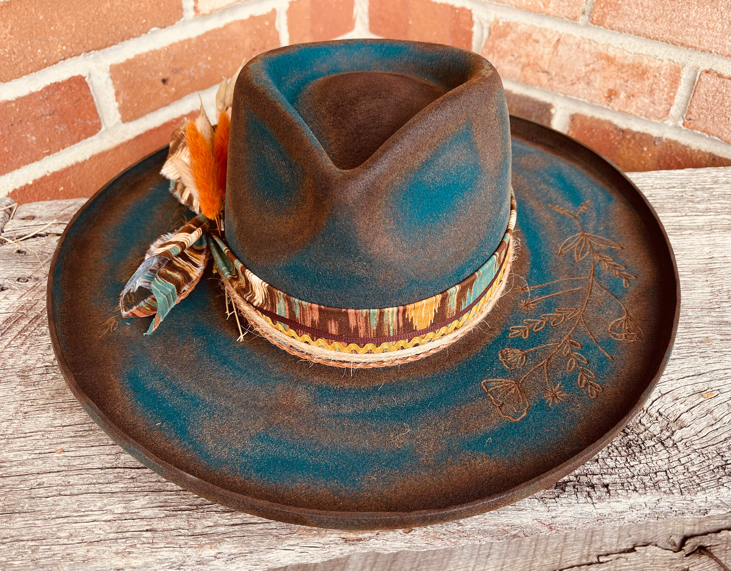 Fall-ing For You- Hand Burned Hat