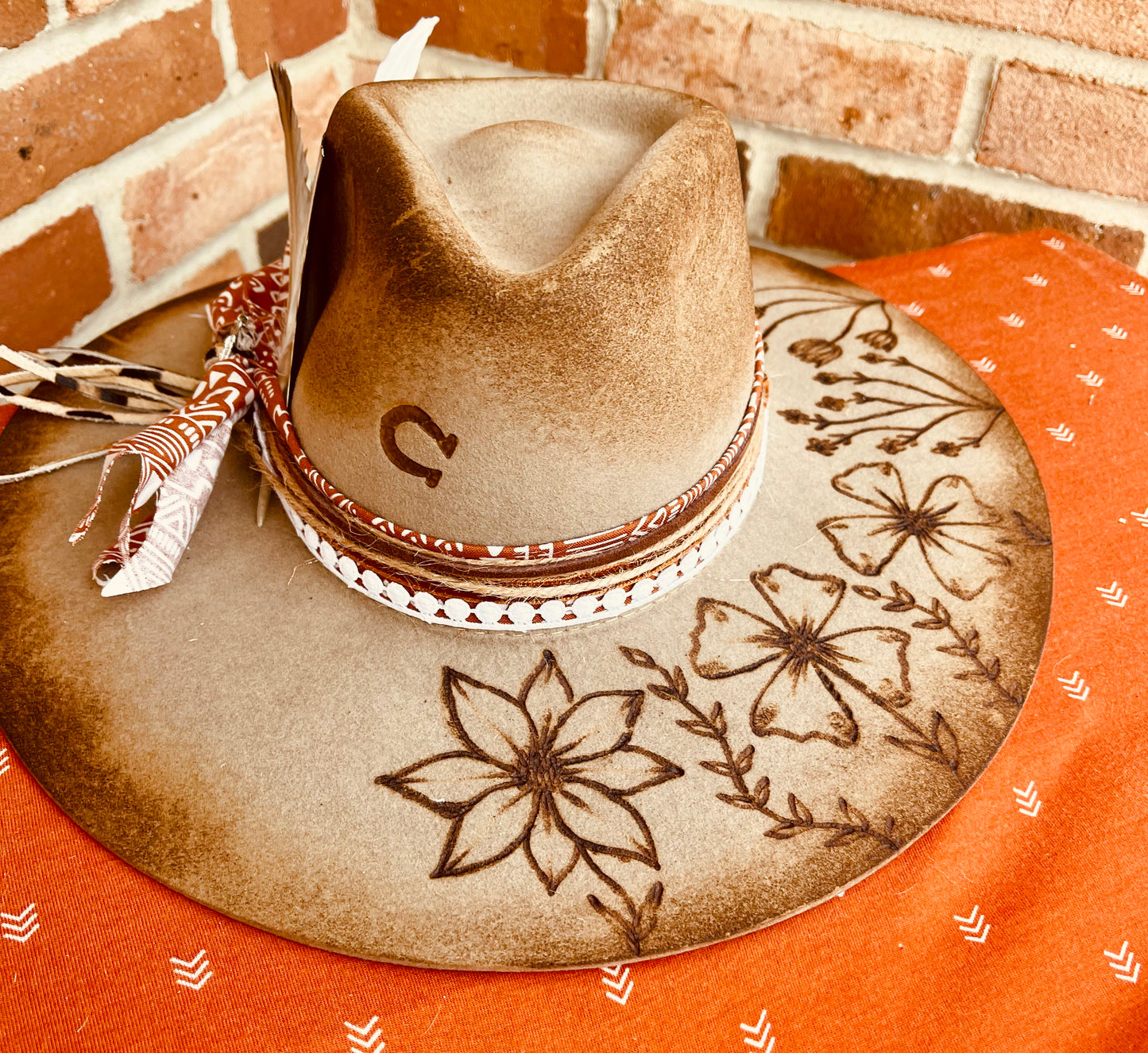 The Wild Beauty- Hand Burned Hat