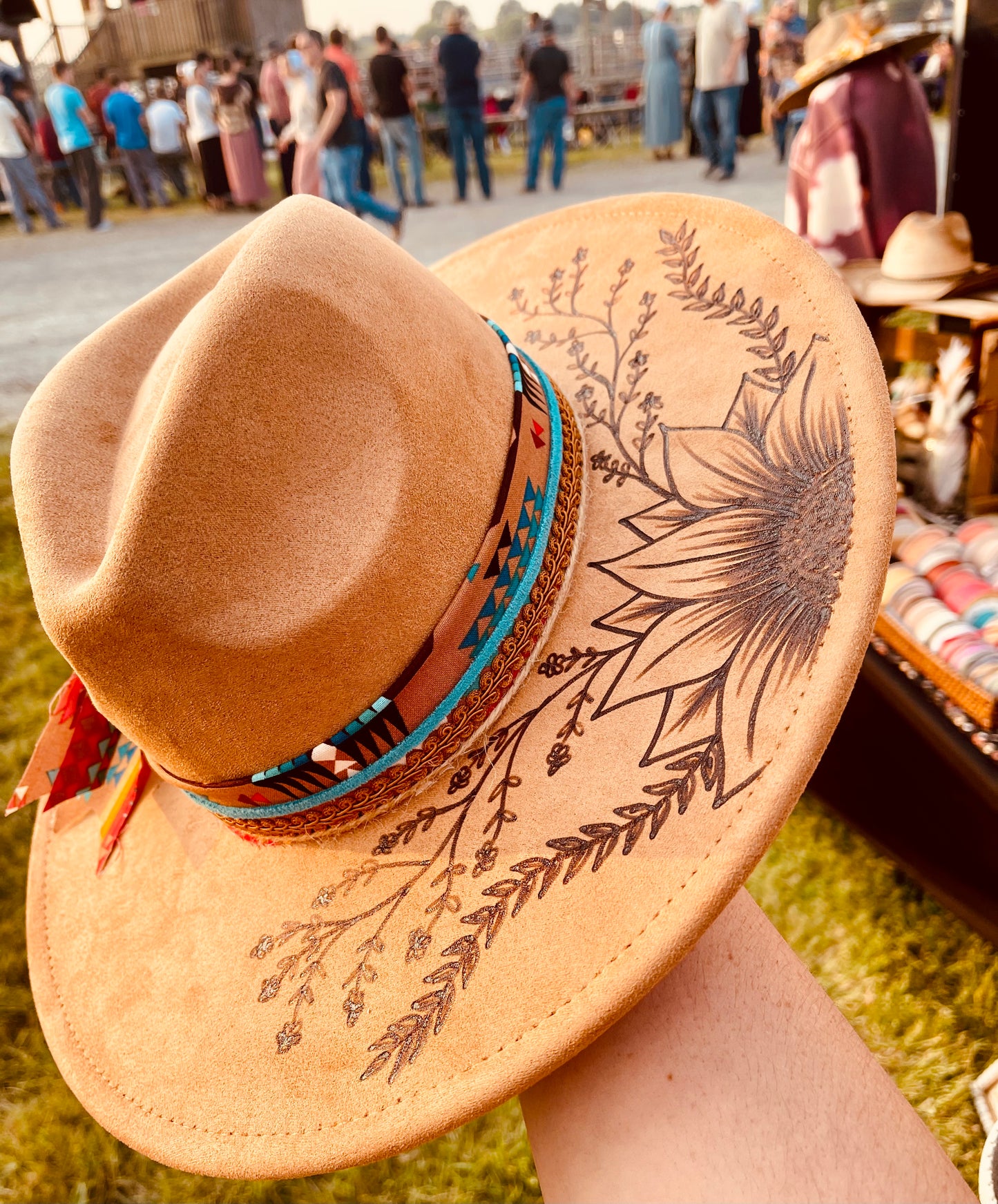 The Desperado- Hand Burned Hat