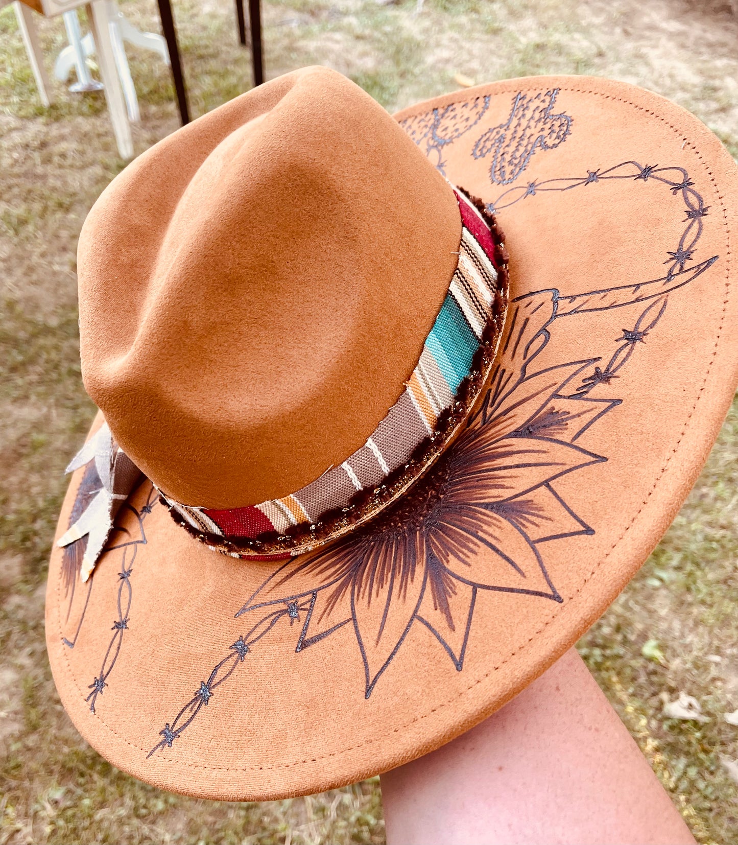 The Kick Rocks Cowboy- Hand Burned Hat