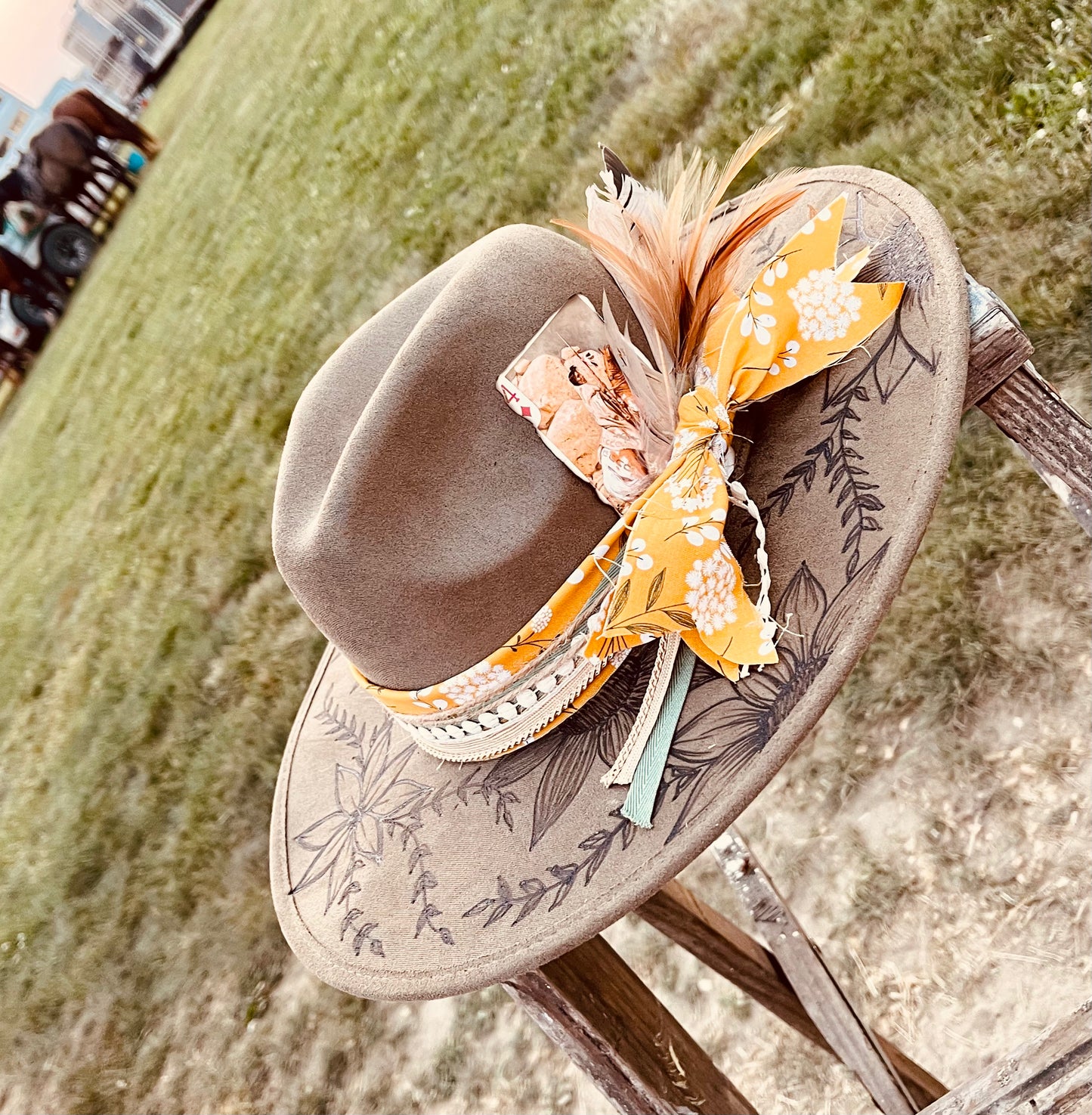 The Golden Hour- Hand Burned Hat