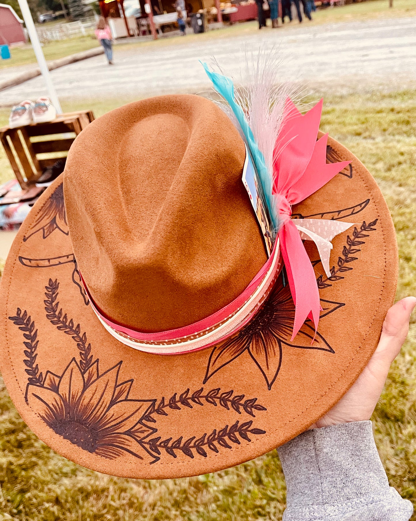 The Pretty in Pink- Hand Burned Hat