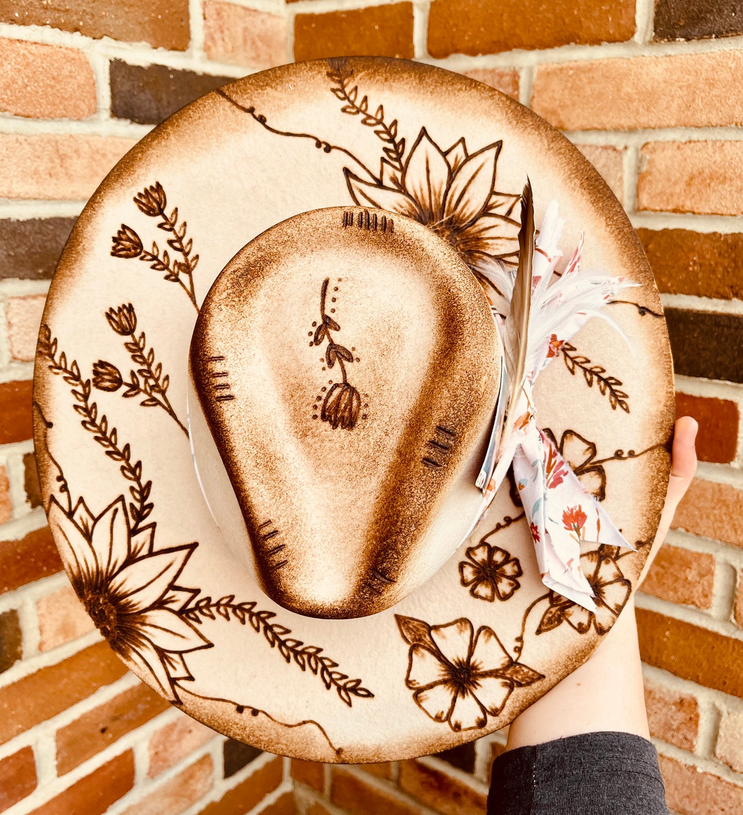 The American Honey- Hand Burned Hat