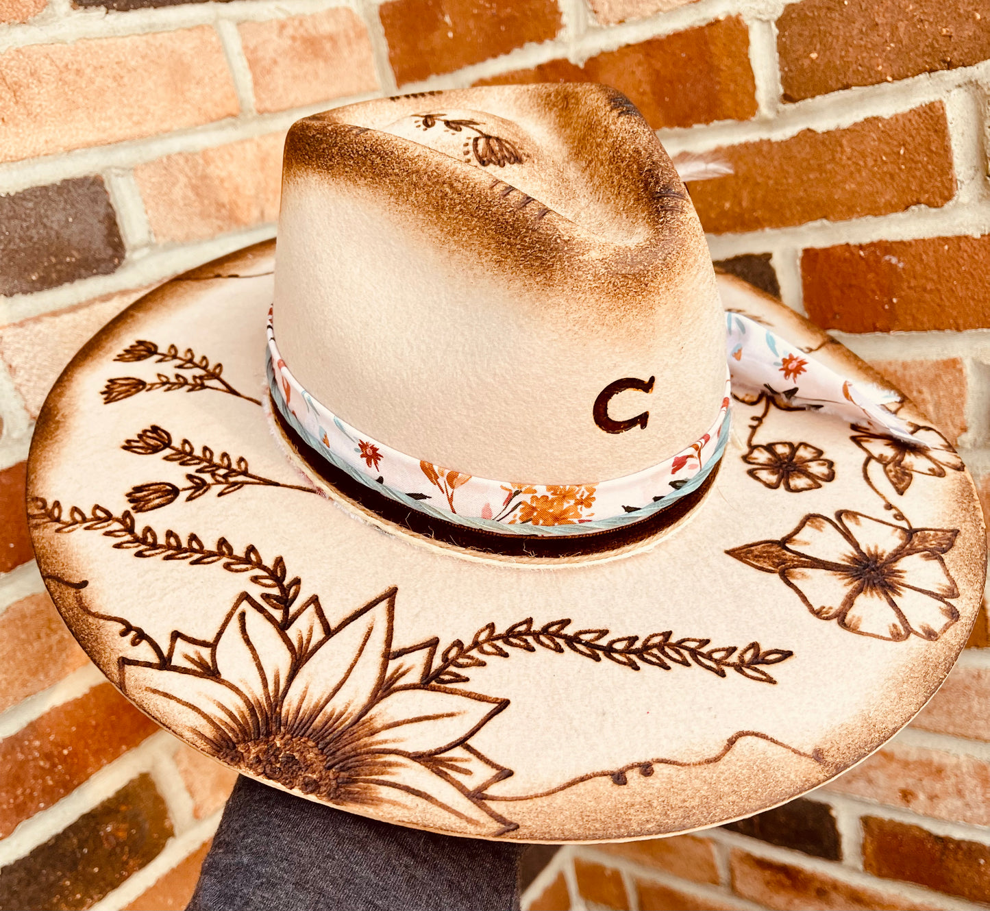 The American Honey- Hand Burned Hat