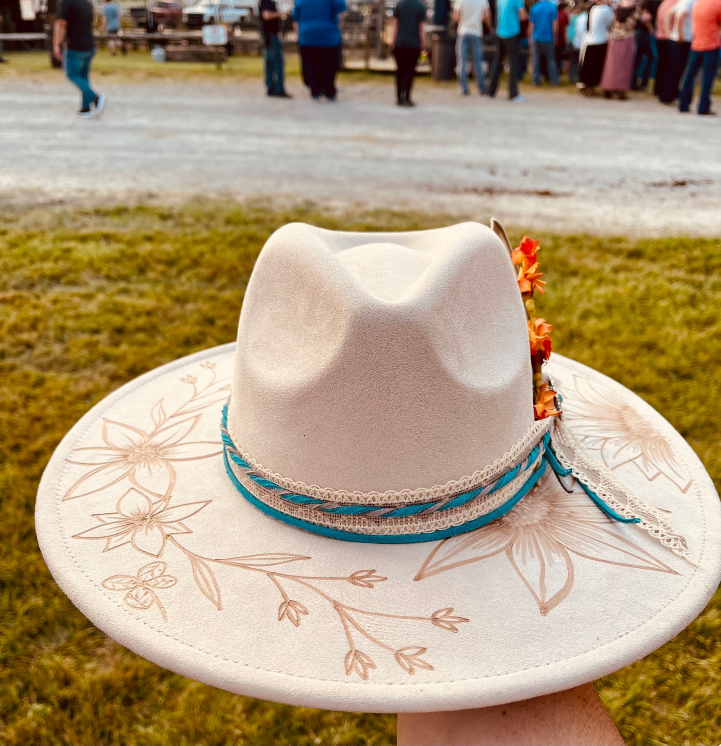 The Fire and Ice- Hand Burned Hat