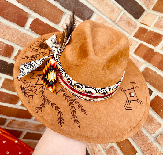 The Blazin’ Hat- Hand Burned Hat