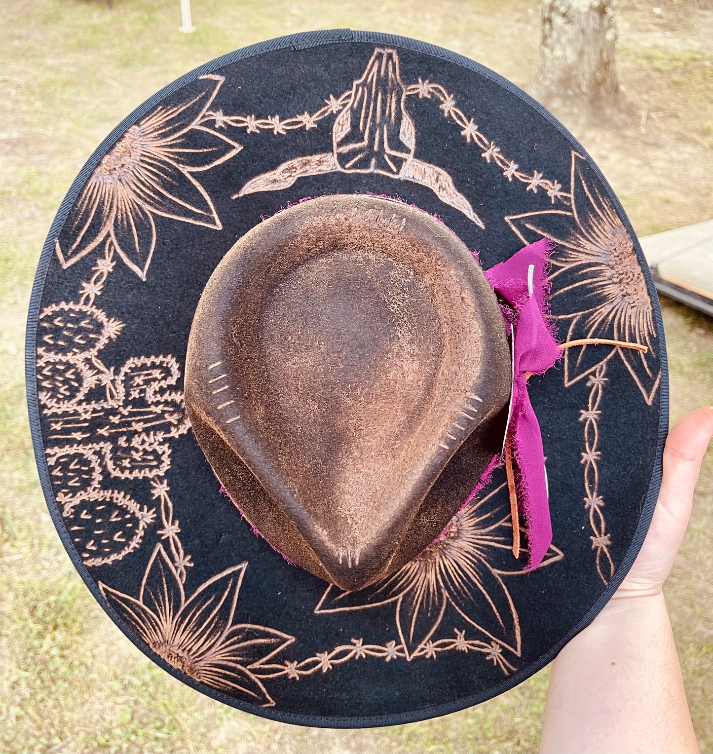 The Howdy Cowboy- Hand Burned Hat