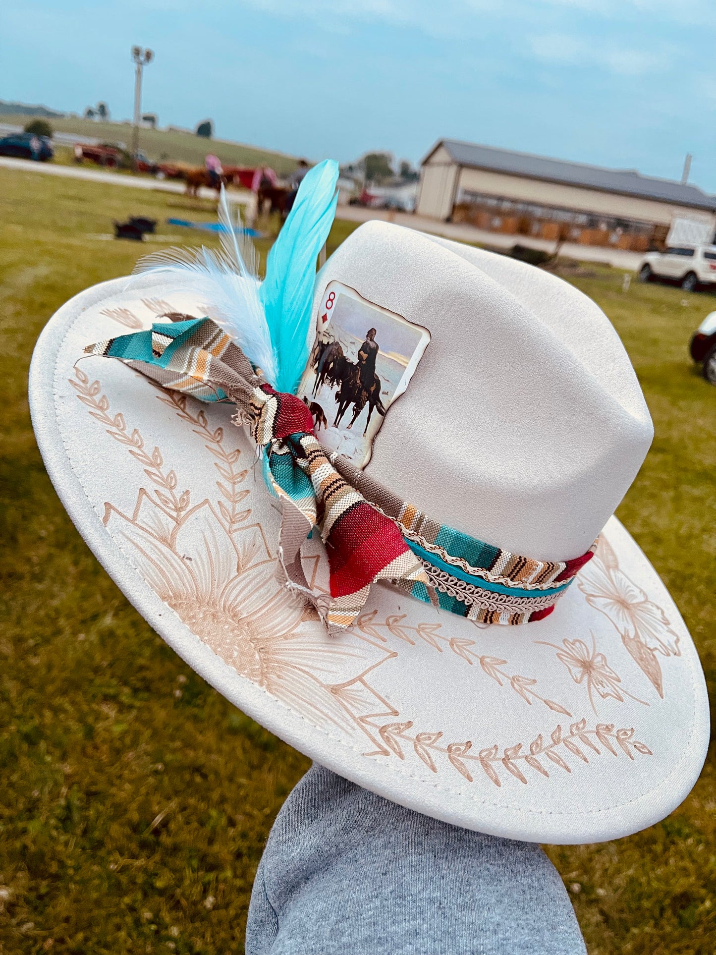 The Summer Breeze- Hand Burned Hat