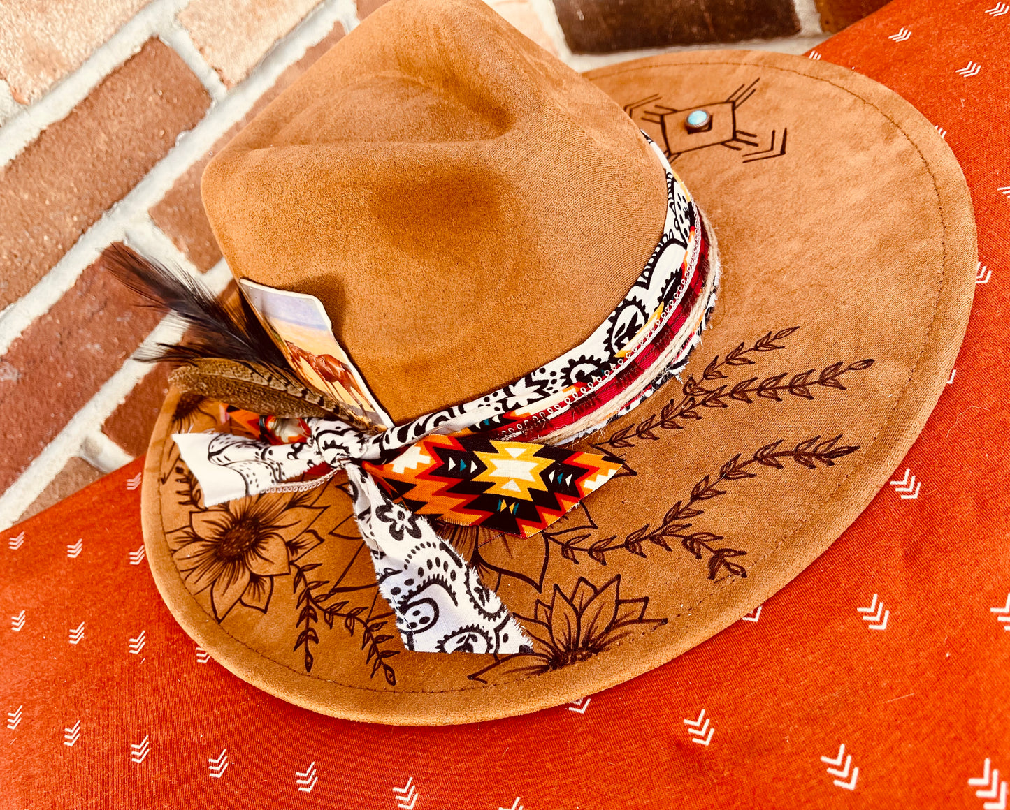 The Blazin’ Hat- Hand Burned Hat