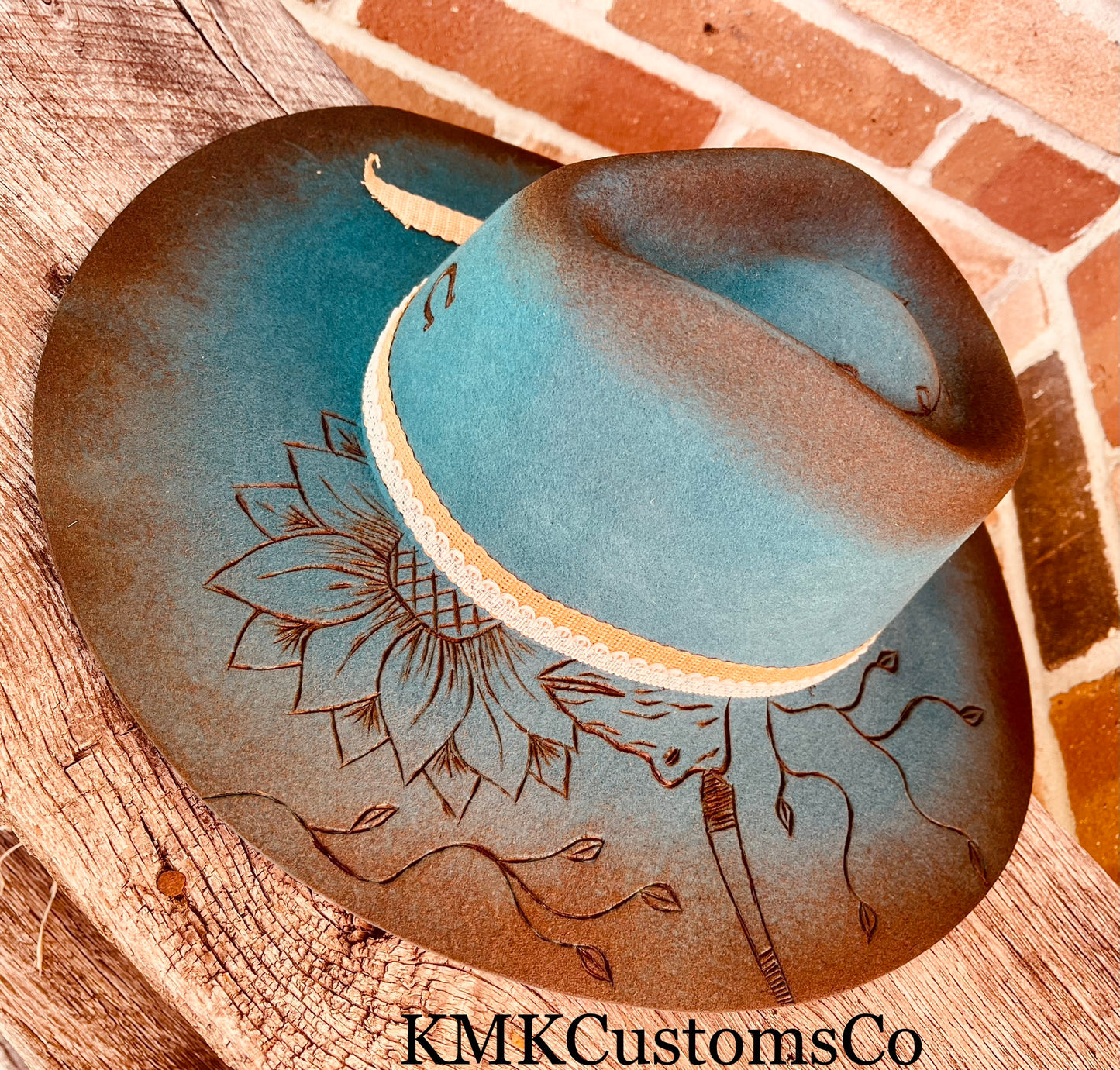 Moody Wild Longhorn - Hand Burned Hat