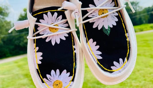 Daisy Hand Embellished Shoes