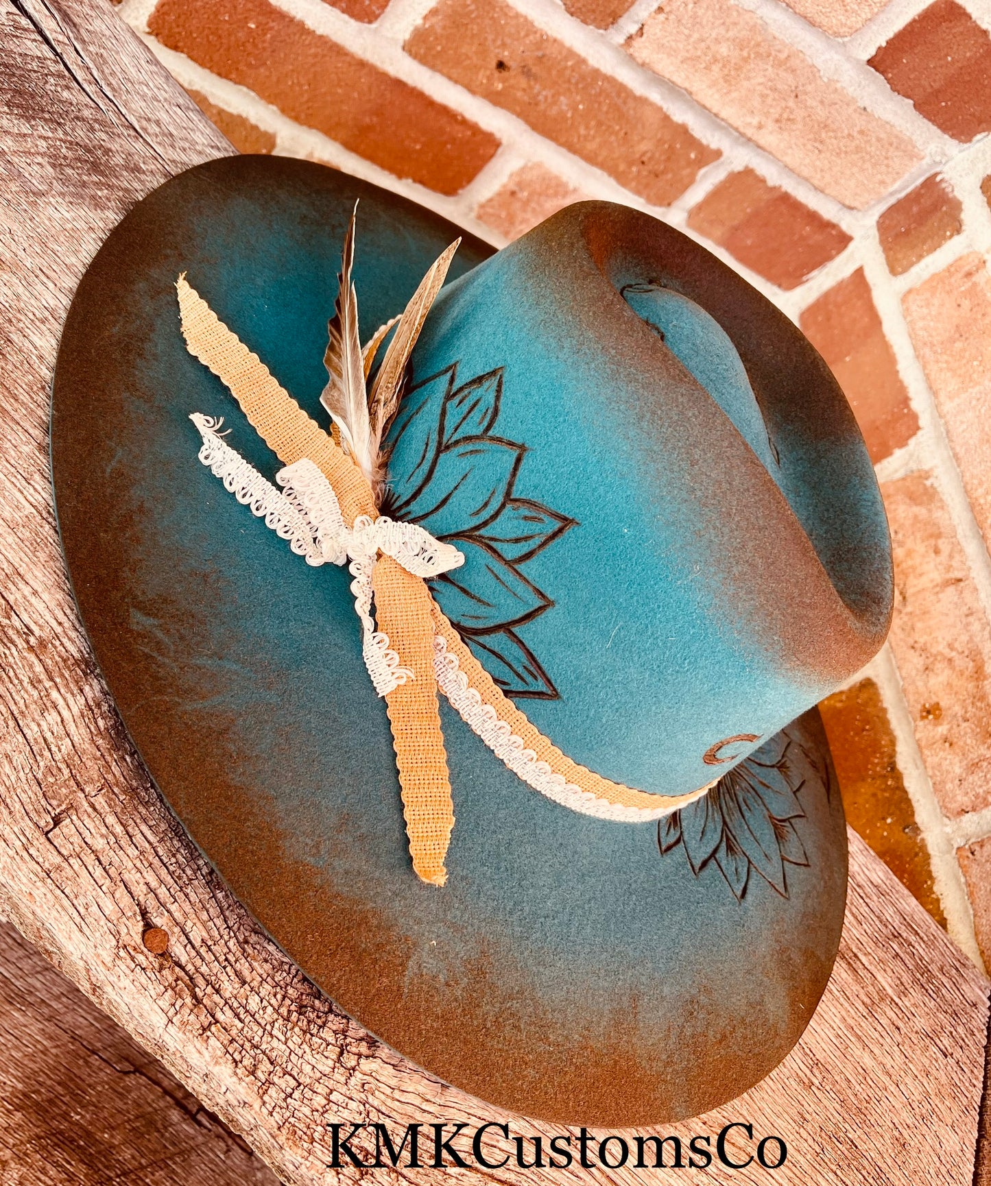 Moody Wild Longhorn - Hand Burned Hat