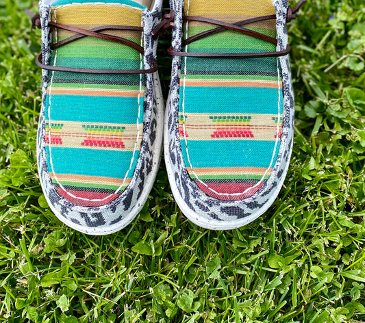 Cheetah Serape Hand Embellished Shoes