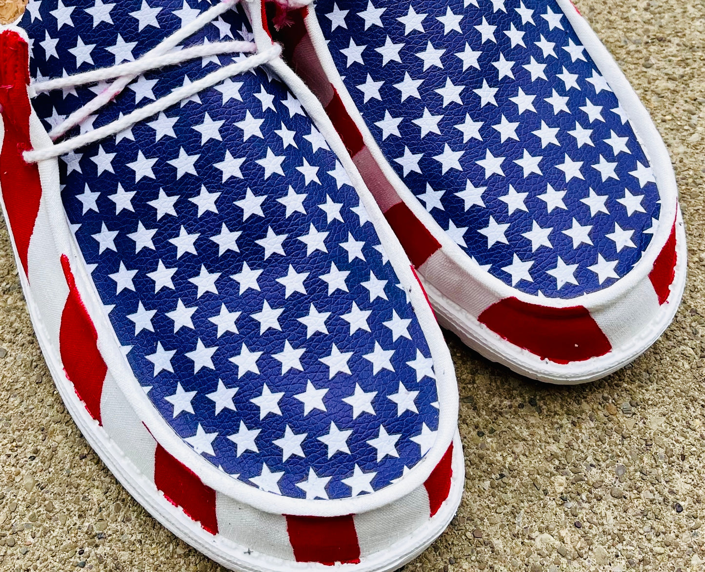 Custom Handmade Stars and Stripes Shoes