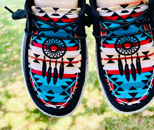 Black Dream Catcher Hand Embellished Shoes