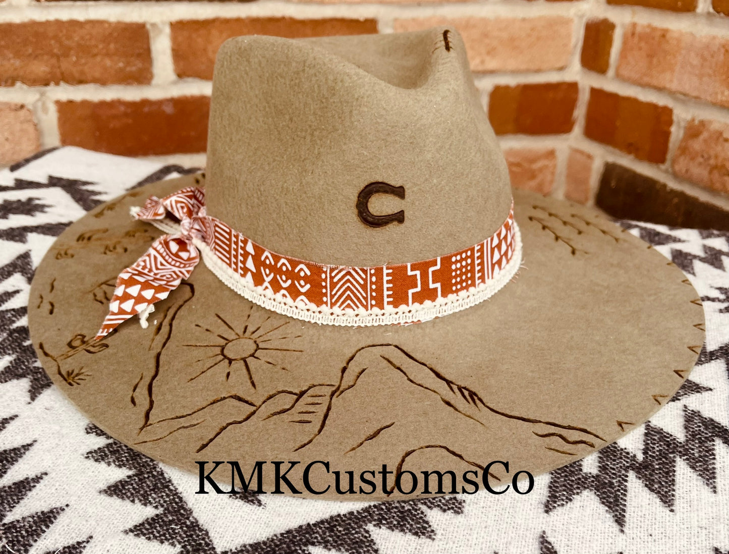 Mountain with a Twist - Hand Burned Hat